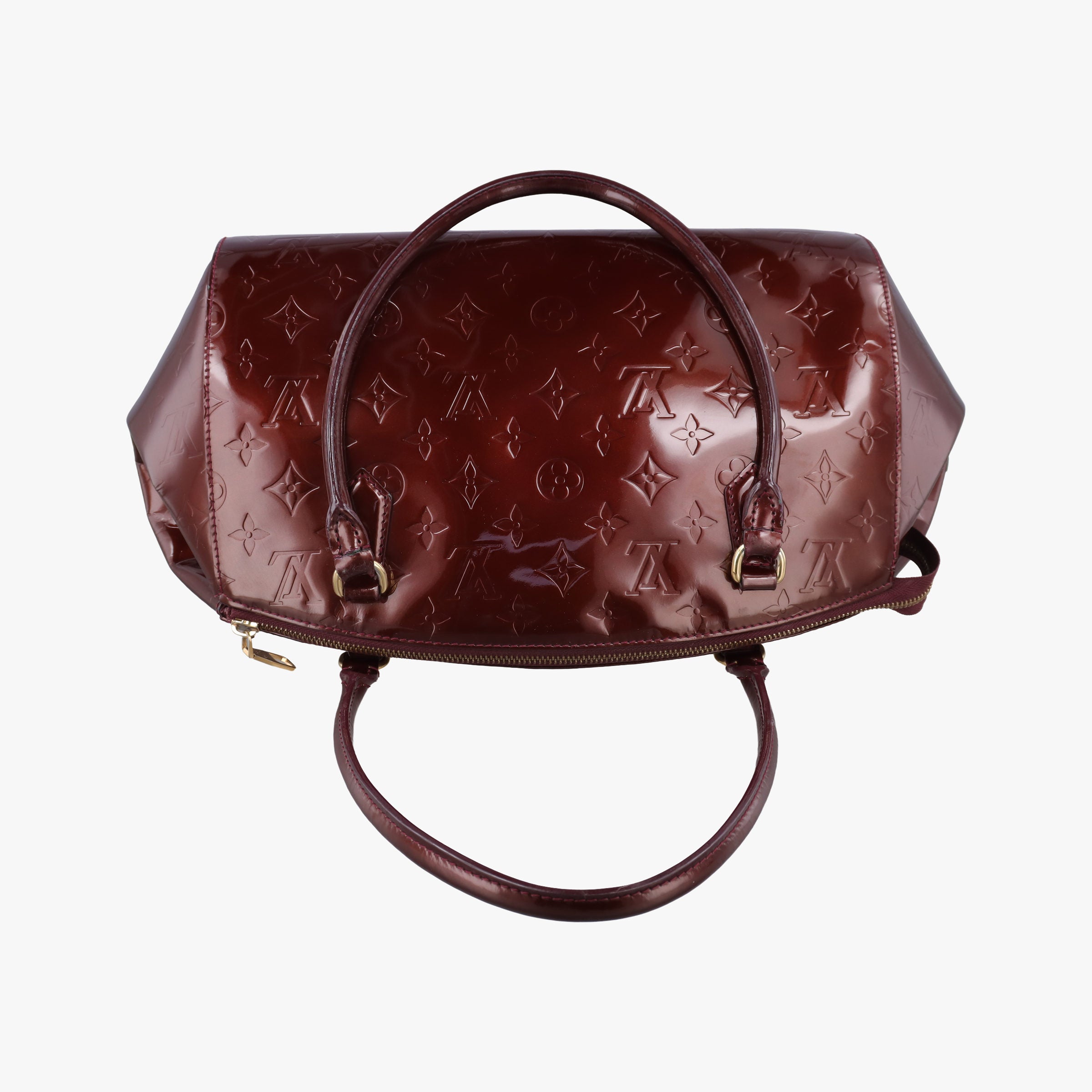 Pre-owned Louis Vuitton Sherwood PM Amarante Vernis M91488 handbag | stylenewstar