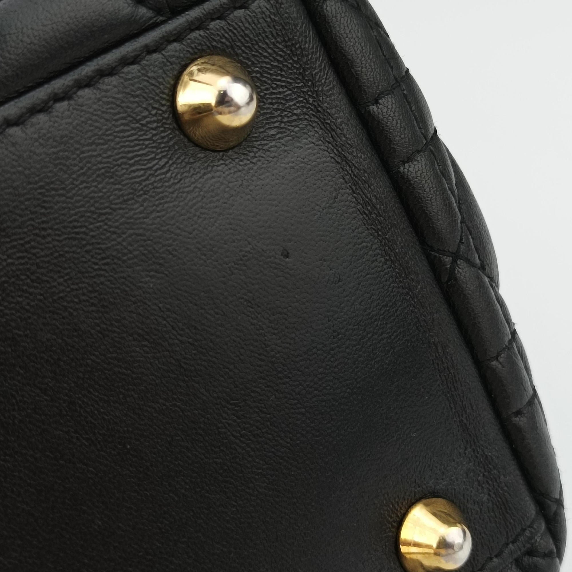 Pre-owned Christian Dior Lady Dior Black lambskin  shoulderbag | stylenewstar