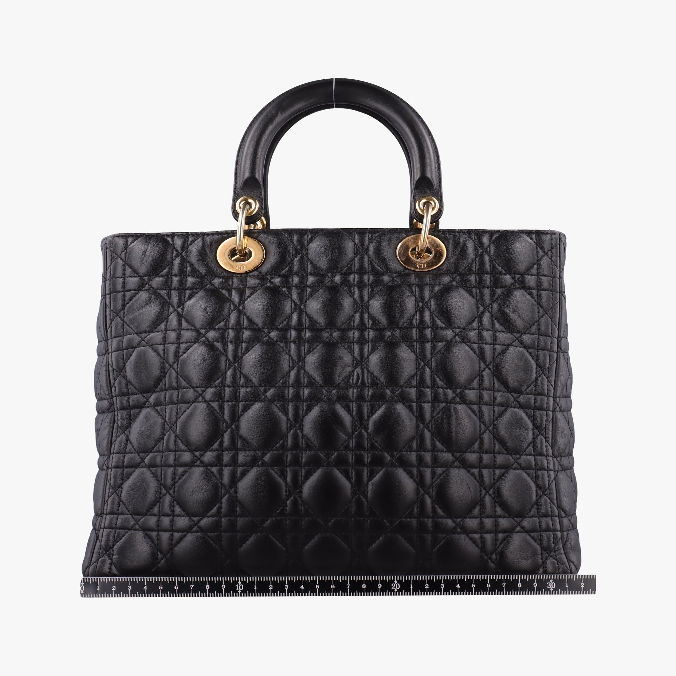Pre-owned Christian Dior Lady Dior Black lambskin  shoulderbag | stylenewstar