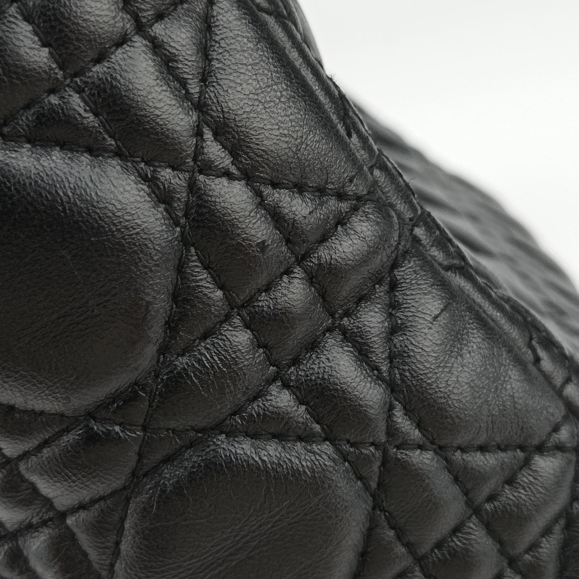 Pre-owned Christian Dior Lady Dior Black lambskin  shoulderbag | stylenewstar