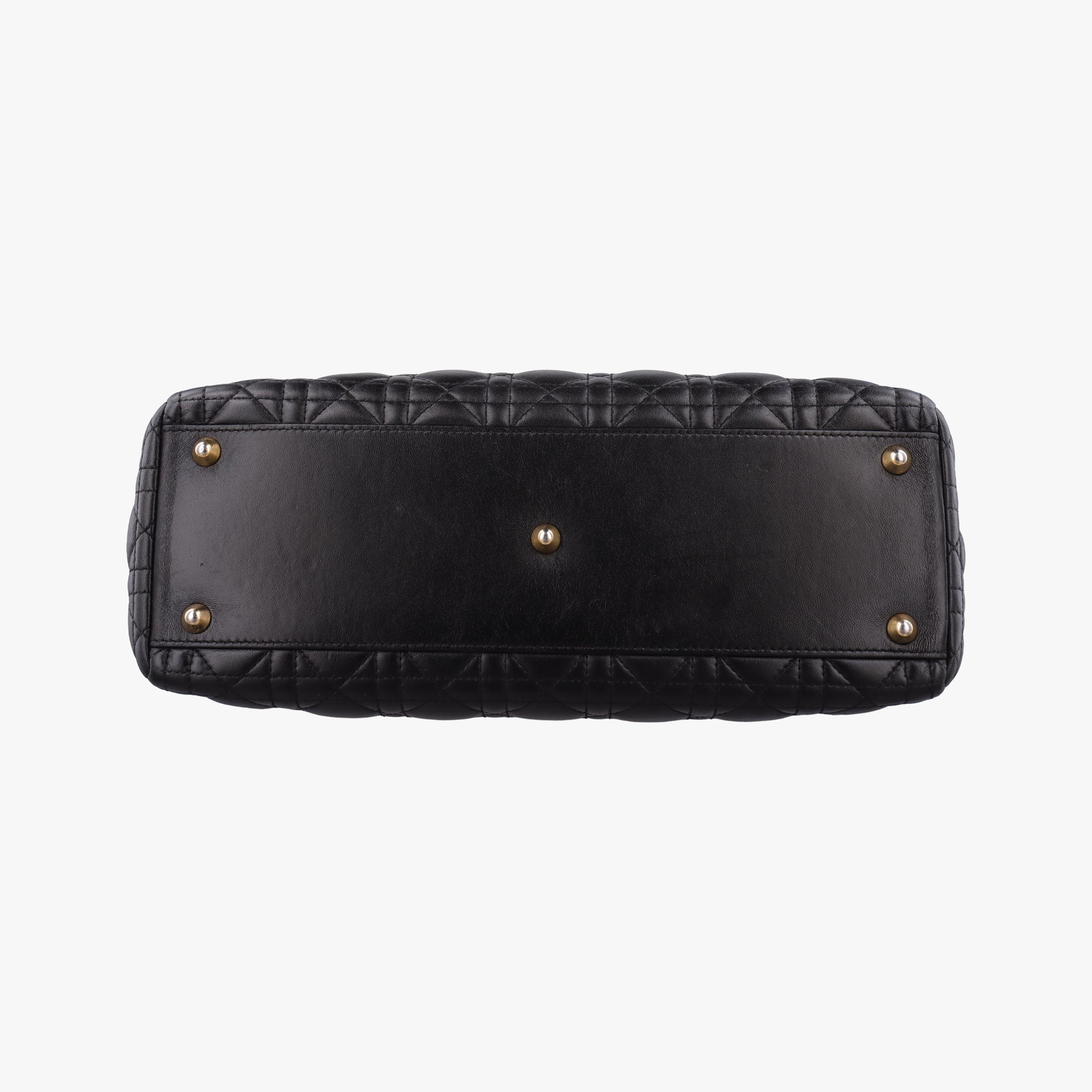 Pre-owned Christian Dior Lady Dior Black lambskin  shoulderbag | stylenewstar