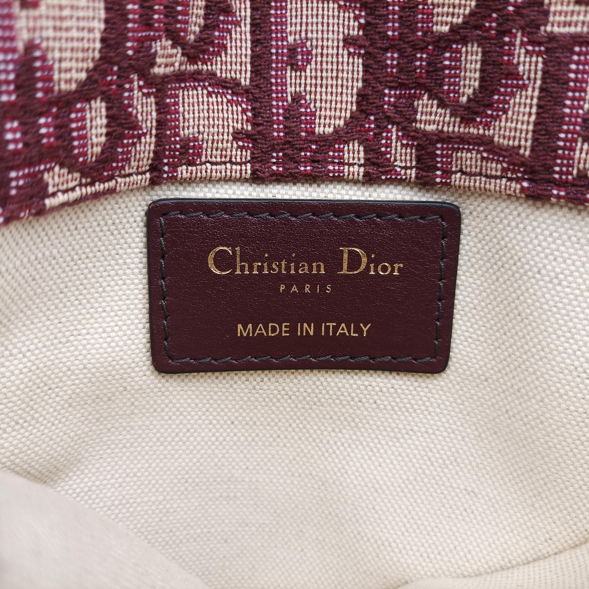 Pre-owned Christian Dior Saddle Red jacquard  bum bag/waist bag | stylenewstar