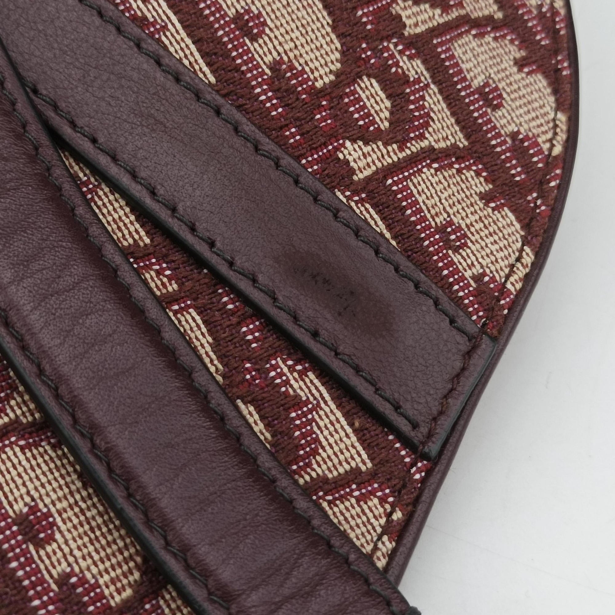 Pre-owned Christian Dior Saddle Red jacquard  bum bag/waist bag | stylenewstar