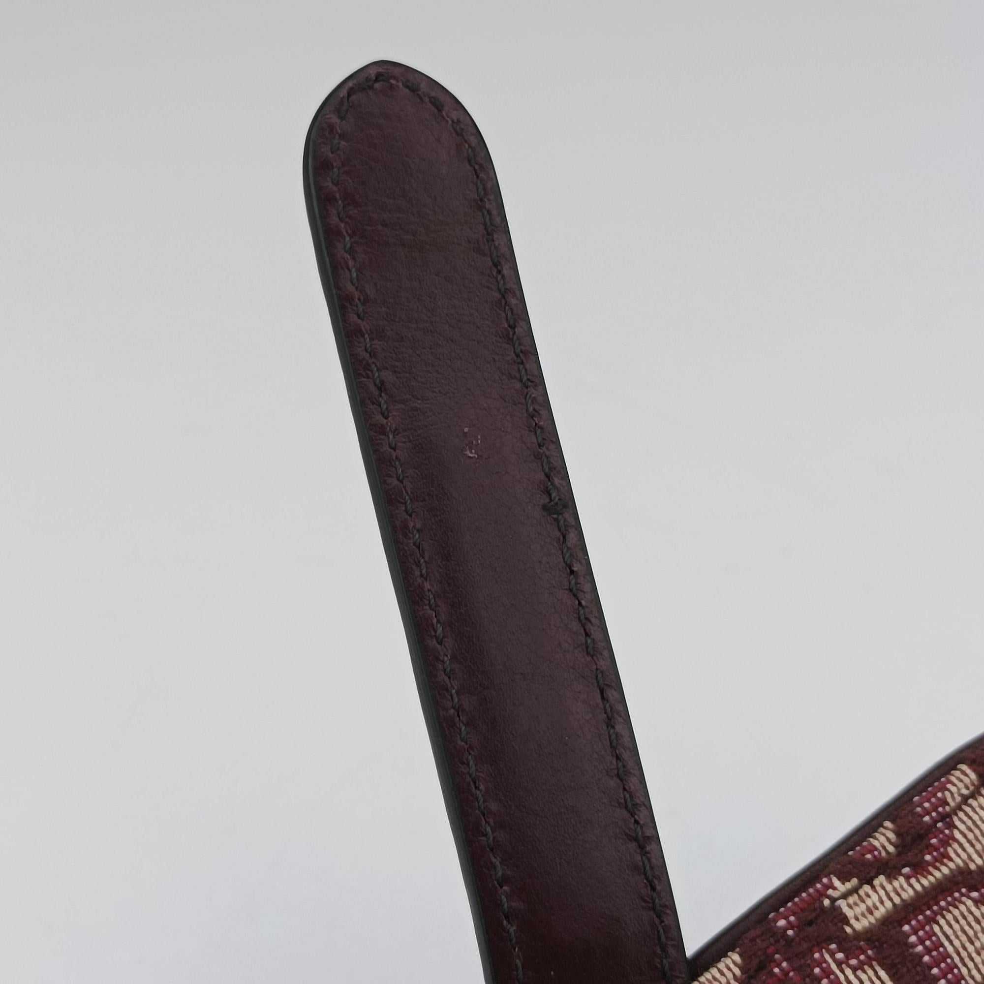 Pre-owned Christian Dior Saddle Red jacquard  bum bag/waist bag | stylenewstar