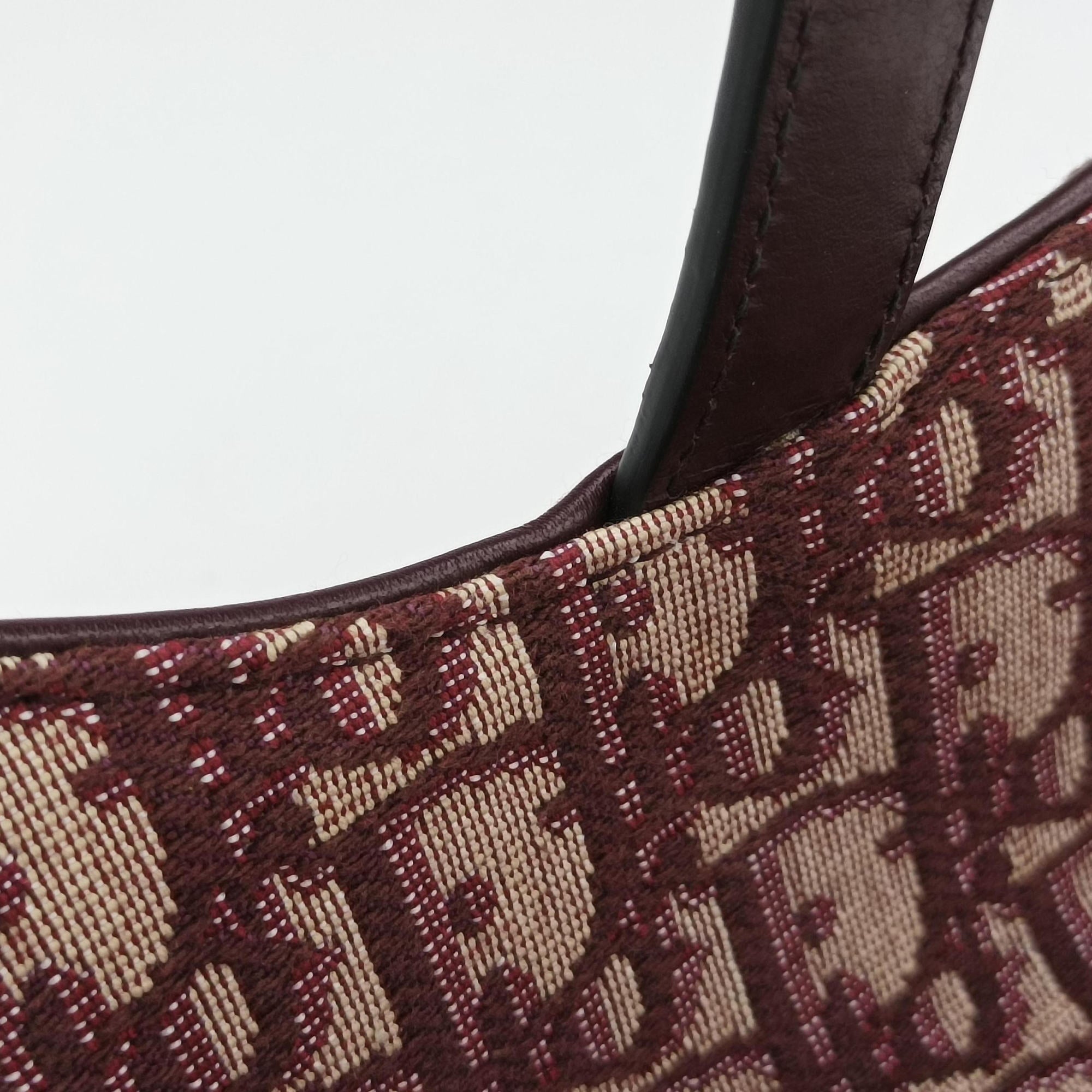 Pre-owned Christian Dior Saddle Red jacquard  bum bag/waist bag | stylenewstar