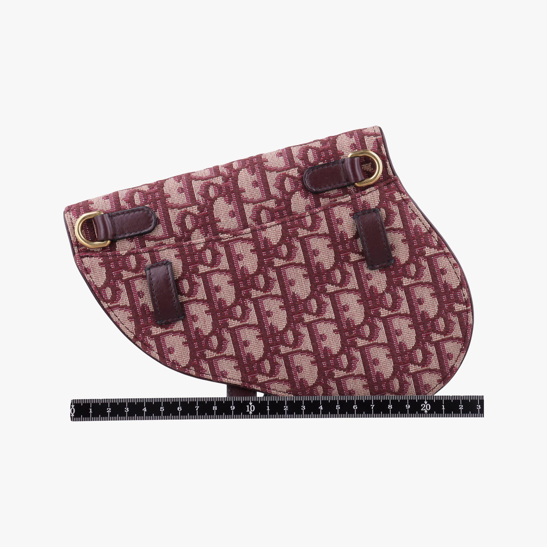 Pre-owned Christian Dior Saddle Red jacquard  bum bag/waist bag | stylenewstar