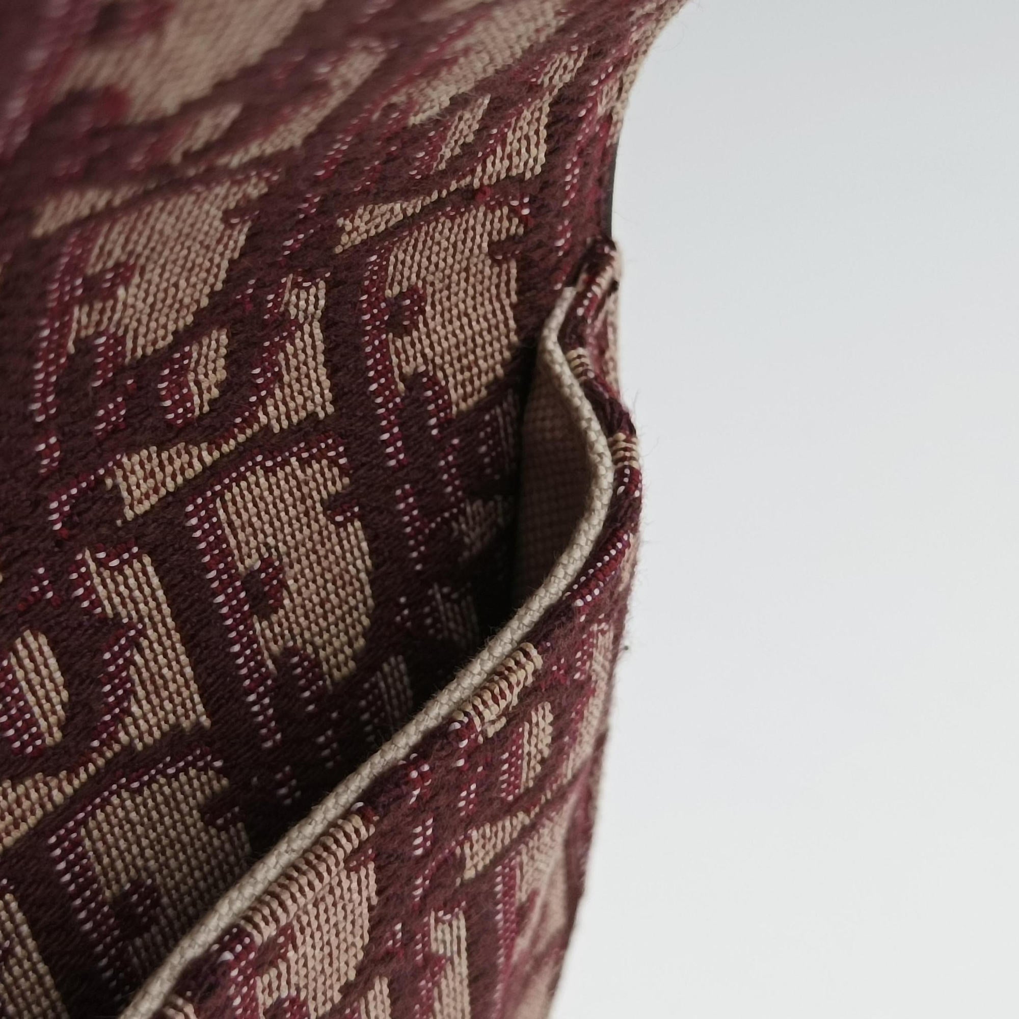 Pre-owned Christian Dior Saddle Red jacquard  bum bag/waist bag | stylenewstar