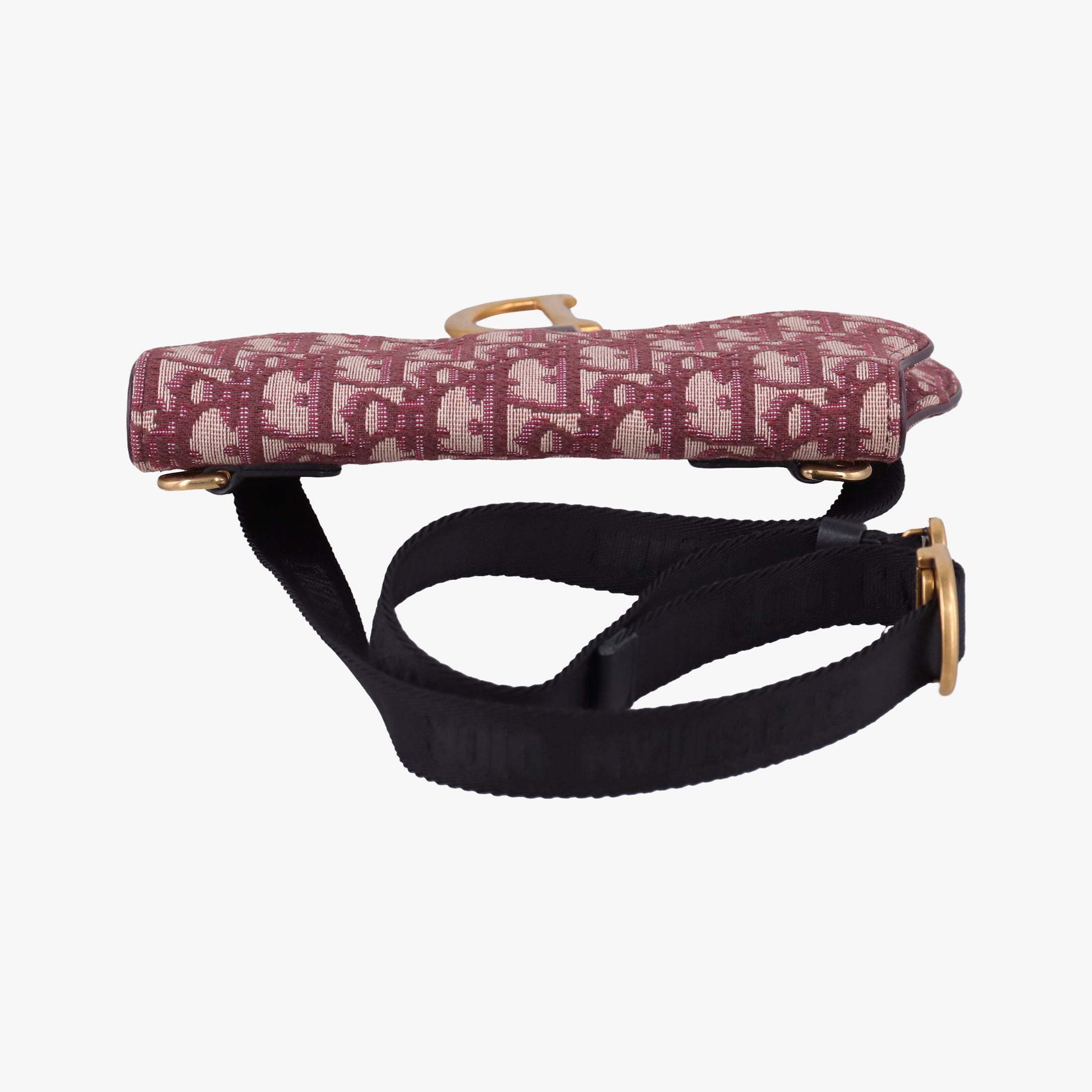 Pre-owned Christian Dior Saddle Red jacquard  bum bag/waist bag | stylenewstar