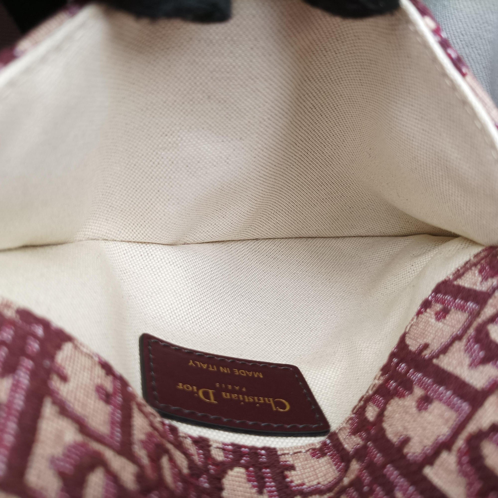 Pre-owned Christian Dior Saddle Red jacquard  bum bag/waist bag | stylenewstar