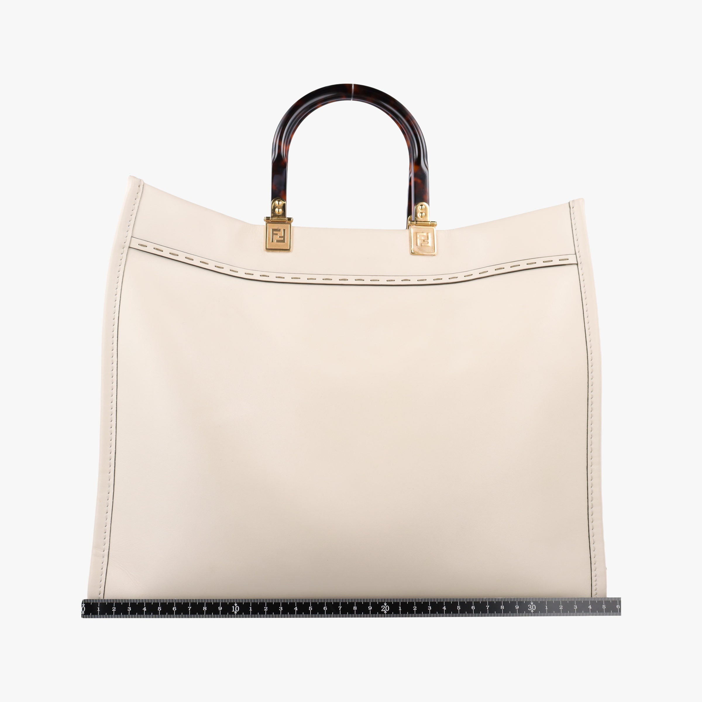 Secondhand Fendi Sunshine White Leather 8BH386 shoulderbag | stylenewstar