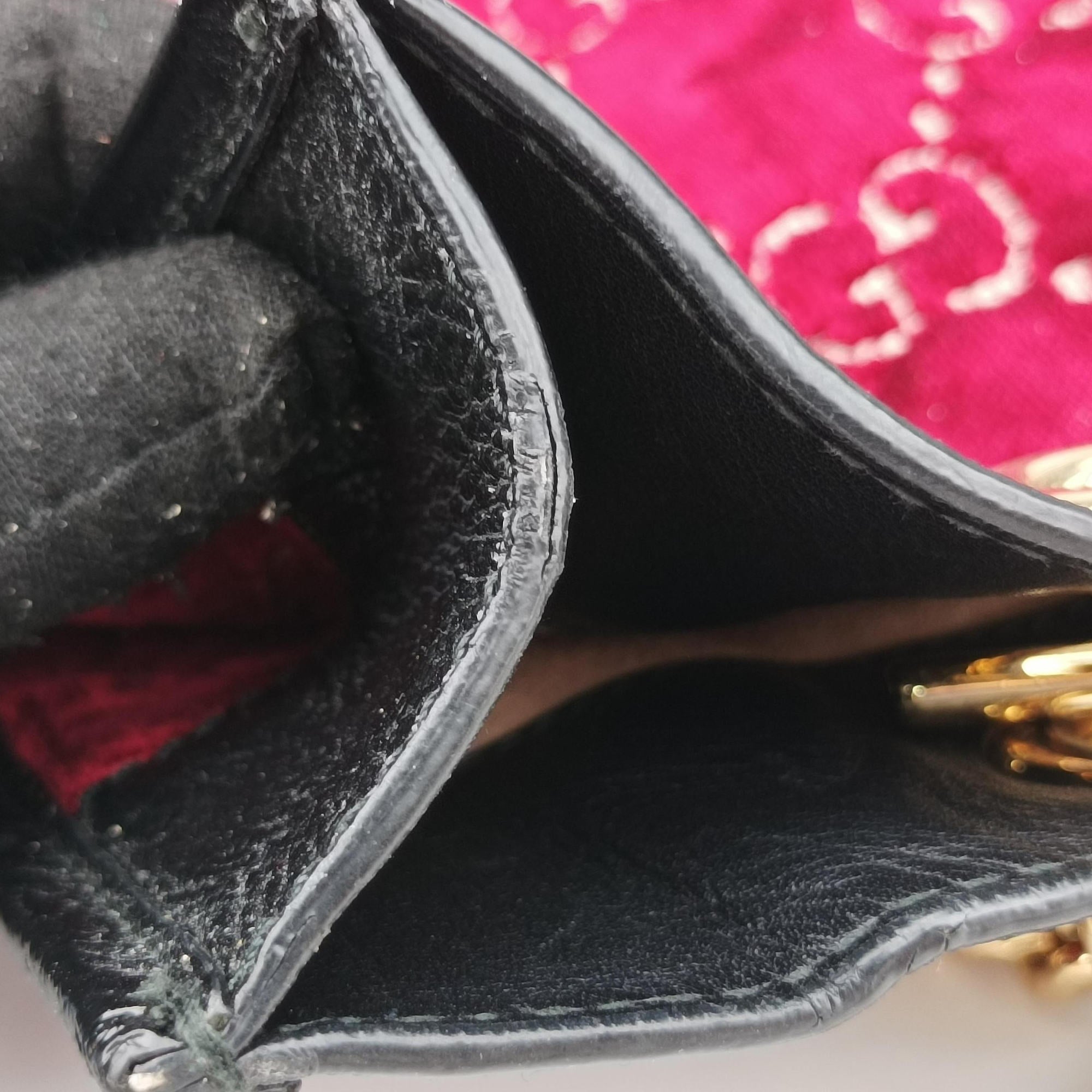 Pre-owned Gucci Rajah Red × Black velour × Leather 537219 shoulderbag | stylenewstar