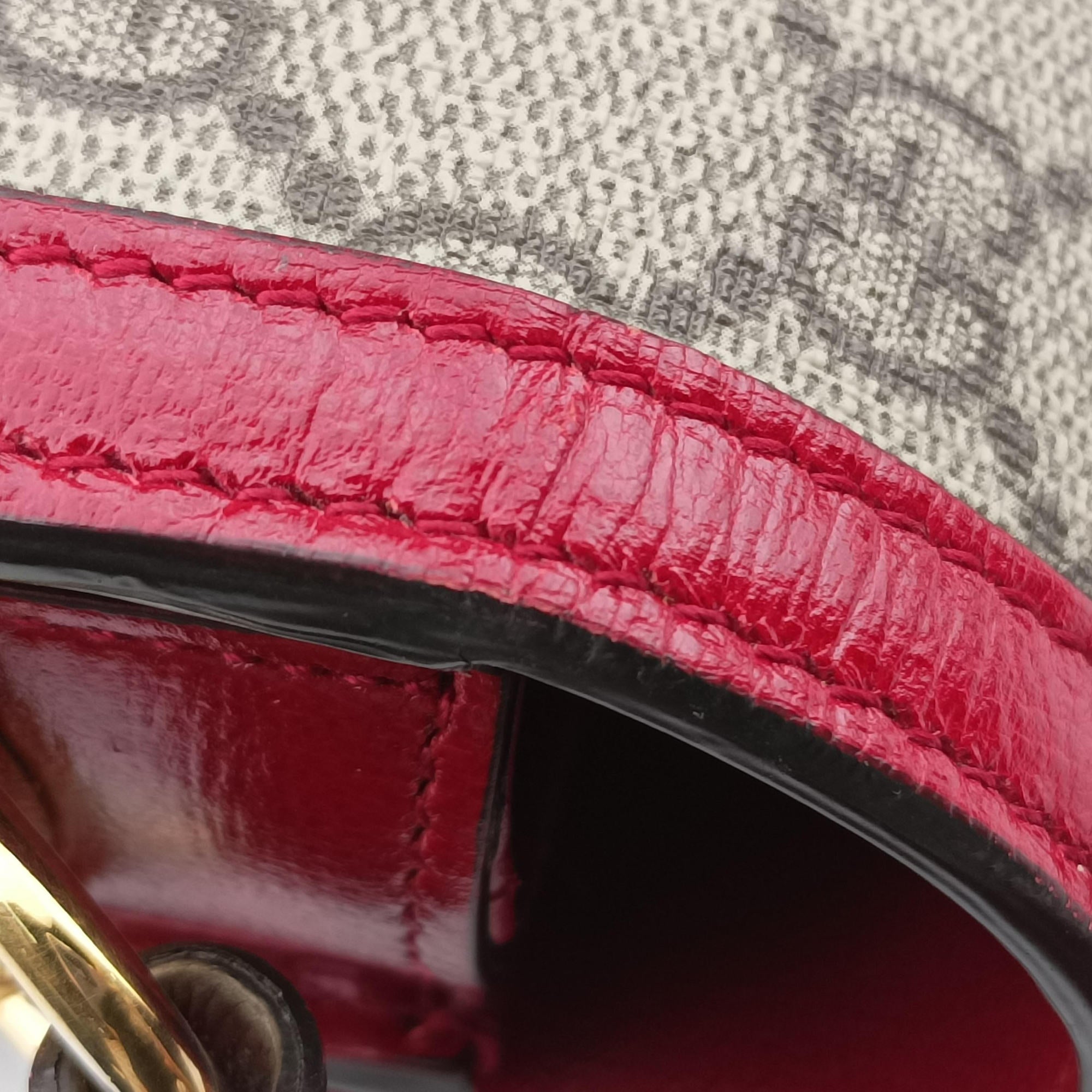 Pre-owned Gucci The Hacker Project Horsebit 1955 Beige × Brown × Red PVC coated canvas×Leather 602204 shoulderbag | stylenewstar