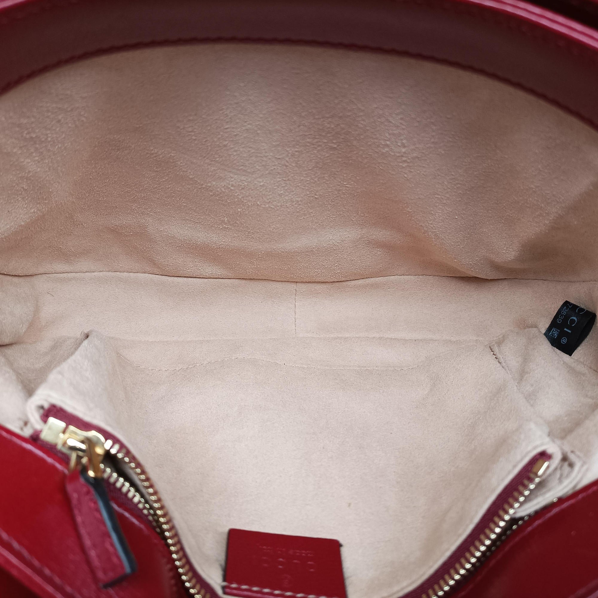 Pre-owned Gucci The Hacker Project Horsebit 1955 Beige × Brown × Red PVC coated canvas×Leather 602204 shoulderbag | stylenewstar