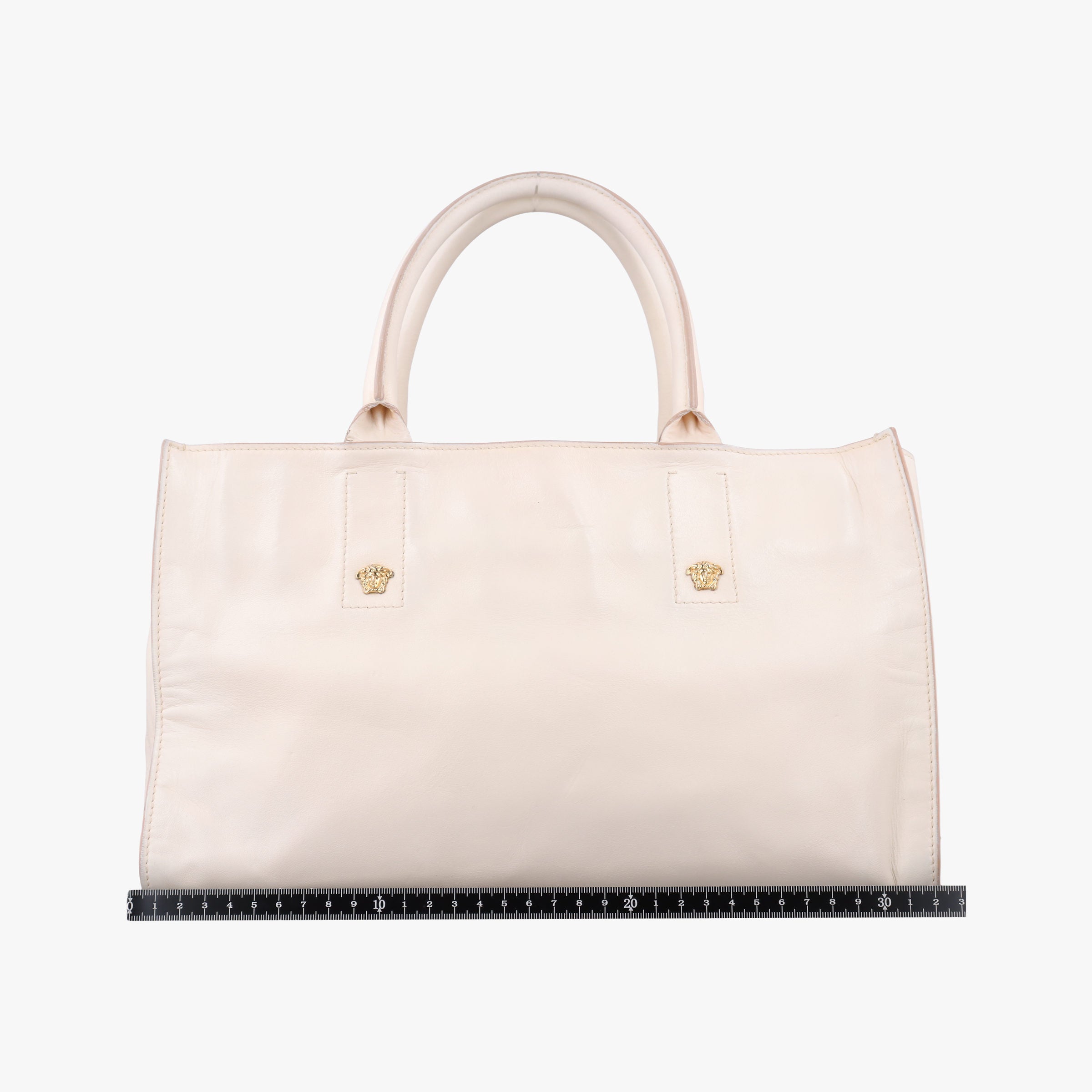Pre-owned VERSACE Medusa Palazzo White lambskin  shoulderbag | stylenewstar