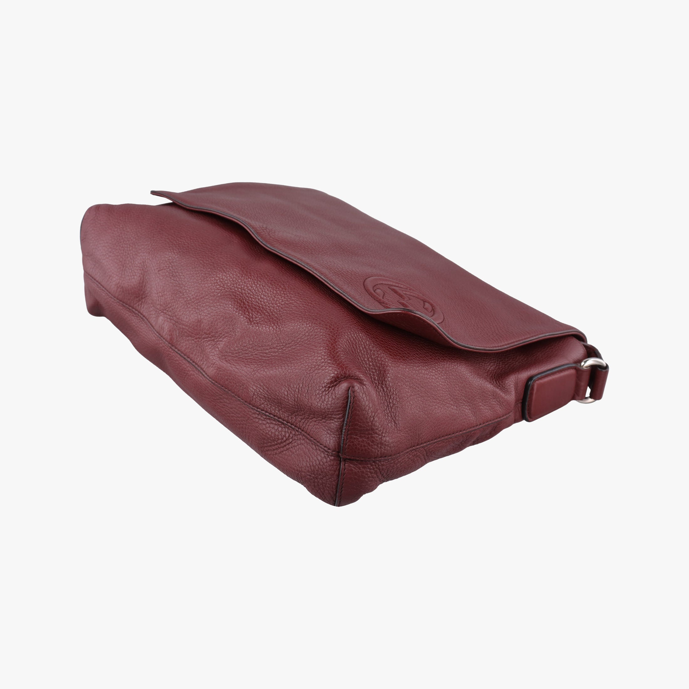 Vintage Gucci Interlocking G Logo Soho Messenger Burgundy Leather 322056 shoulderbag | stylenewstar