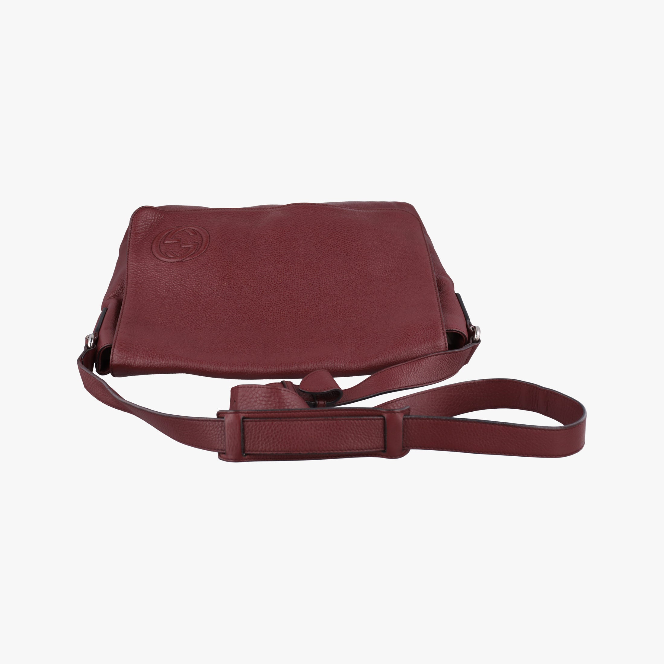 Vintage Gucci Interlocking G Logo Soho Messenger Burgundy Leather 322056 shoulderbag | stylenewstar