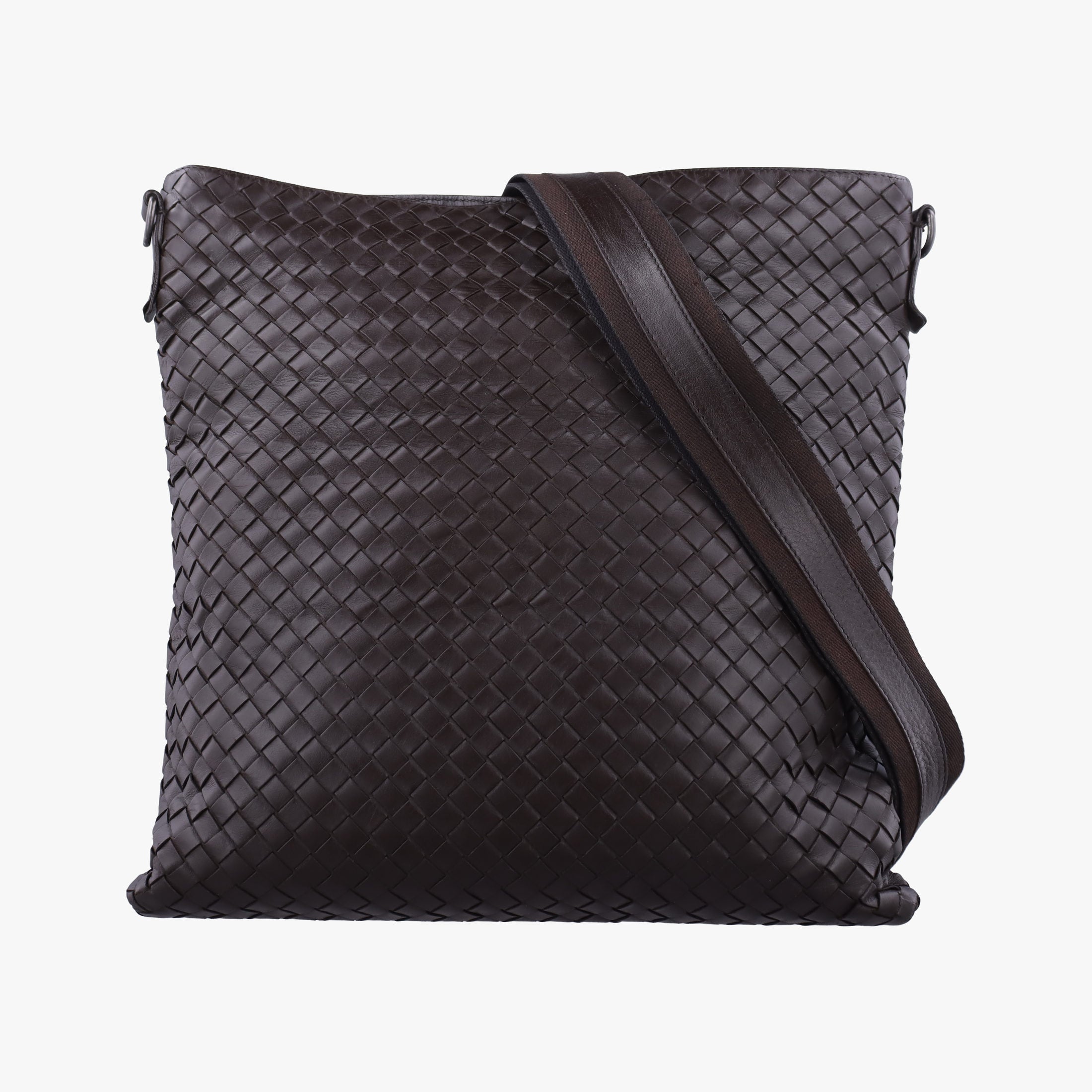 Pre-owned Bottega Veneta Intrecciato Brown lambskin  shoulderbag | stylenewstar