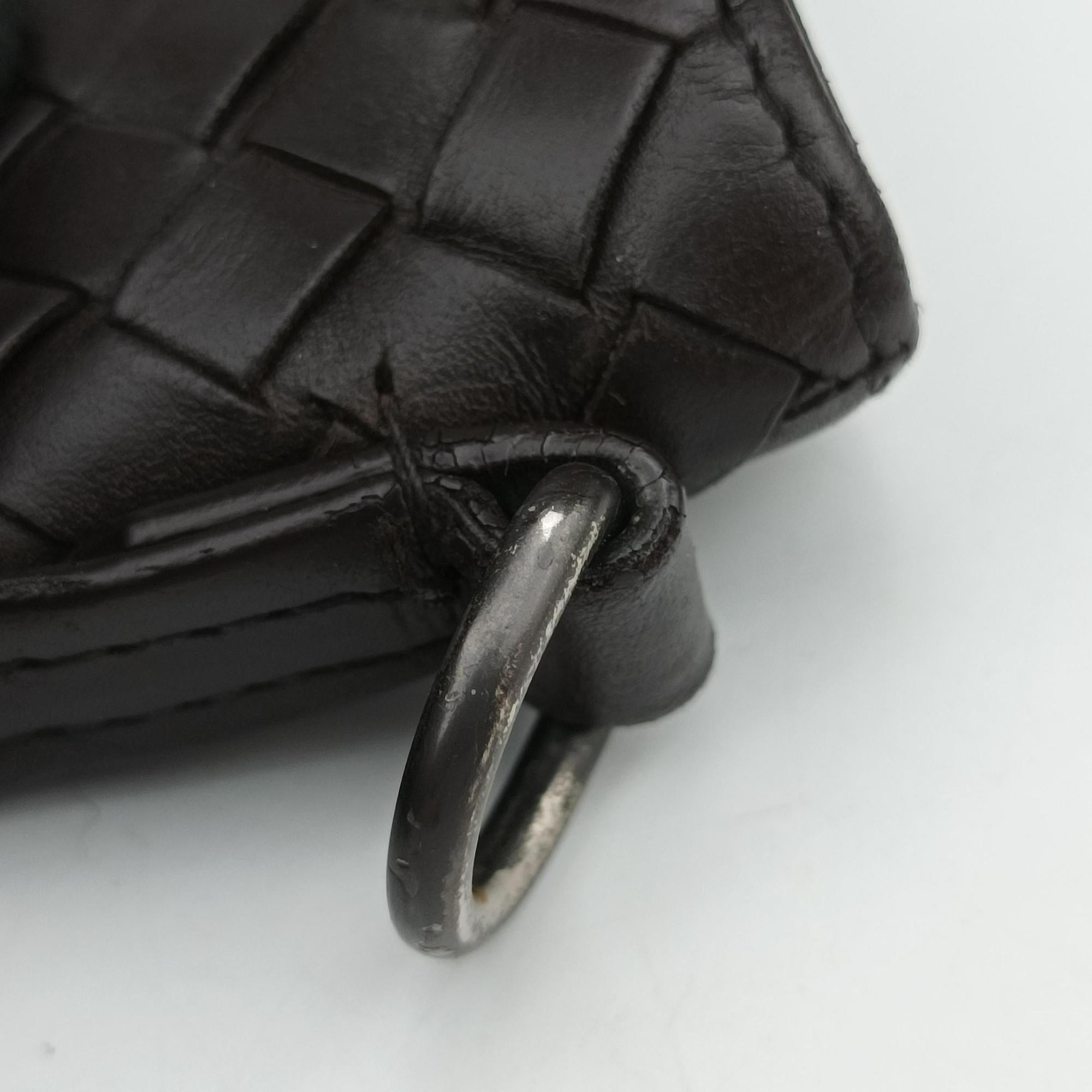 Pre-owned Bottega Veneta Intrecciato Brown lambskin  shoulderbag | stylenewstar