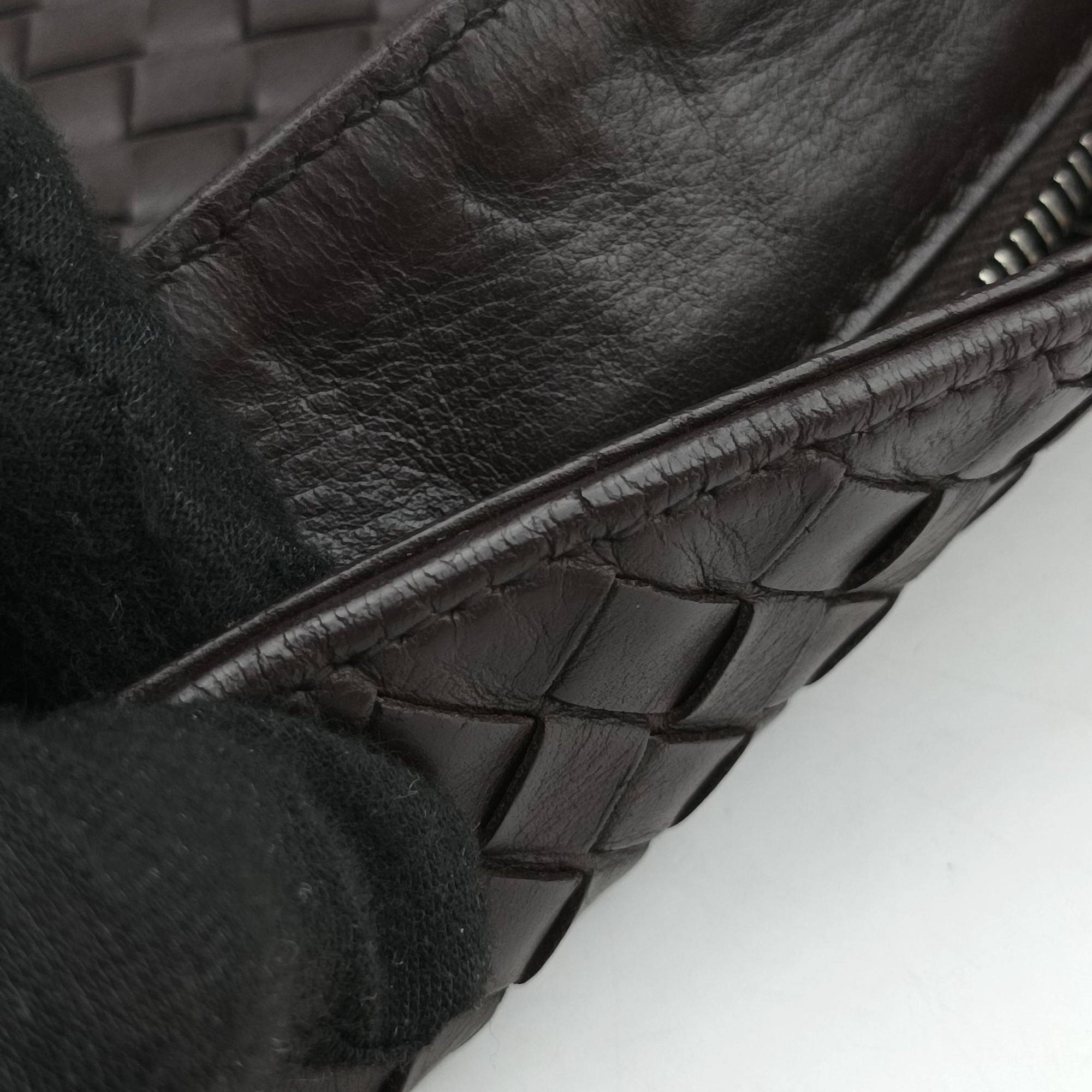 Pre-owned Bottega Veneta Intrecciato Brown lambskin  shoulderbag | stylenewstar