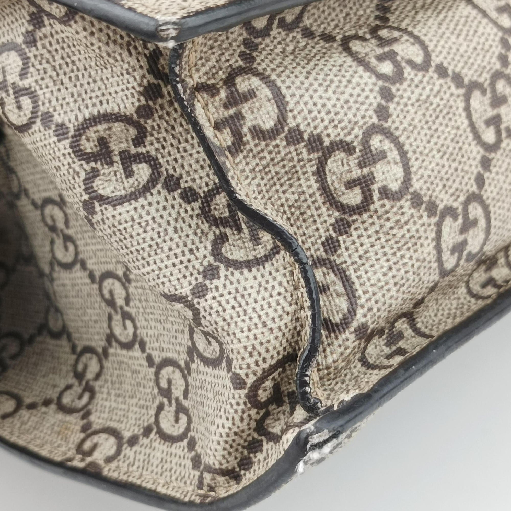 Pre-owned Gucci GG Supreme Mystic Cat beige×Multicolour PVC coated canvas 450950 shoulderbag | stylenewstar