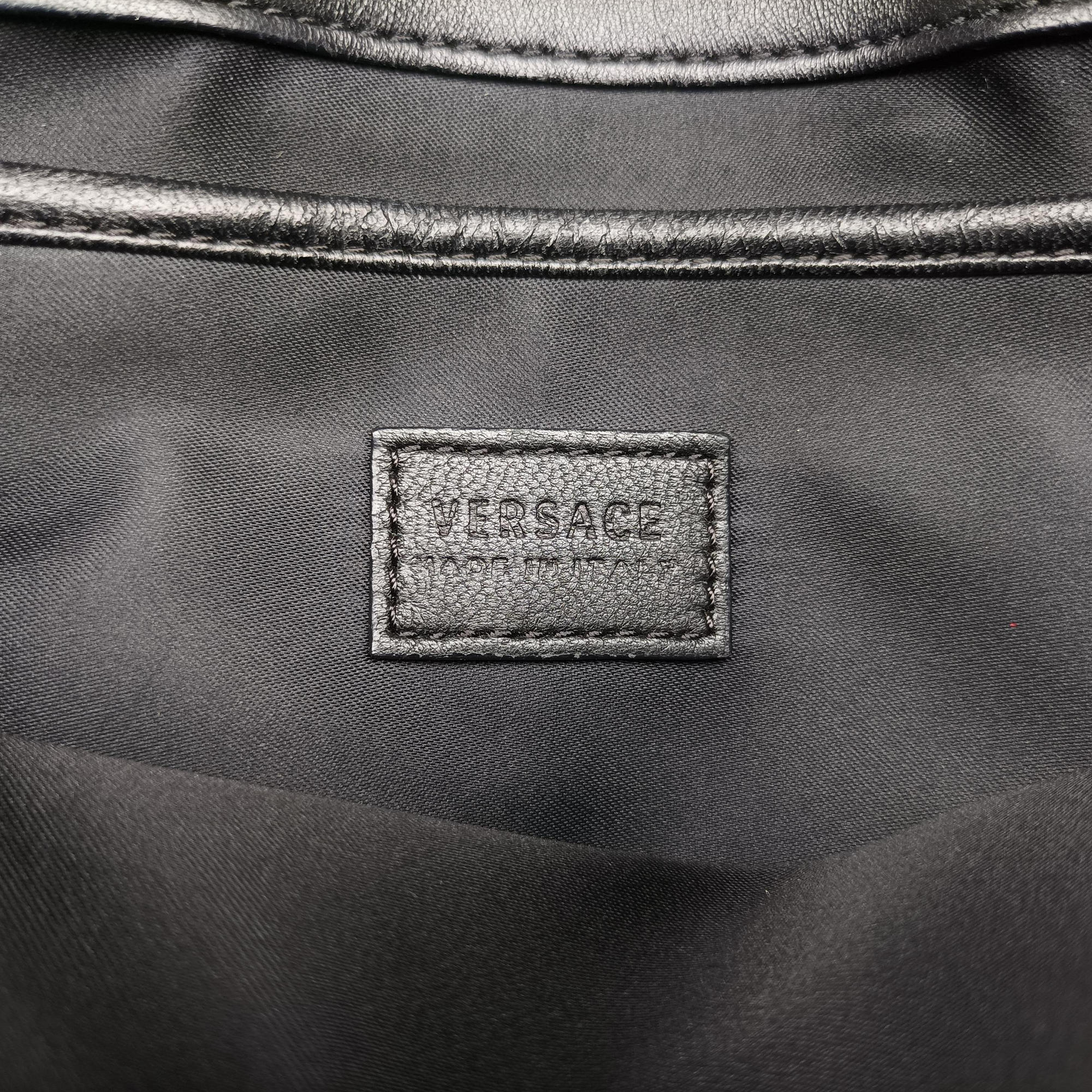 Secondhand VERSACE La Medusa Black Leather  shoulderbag | stylenewstar