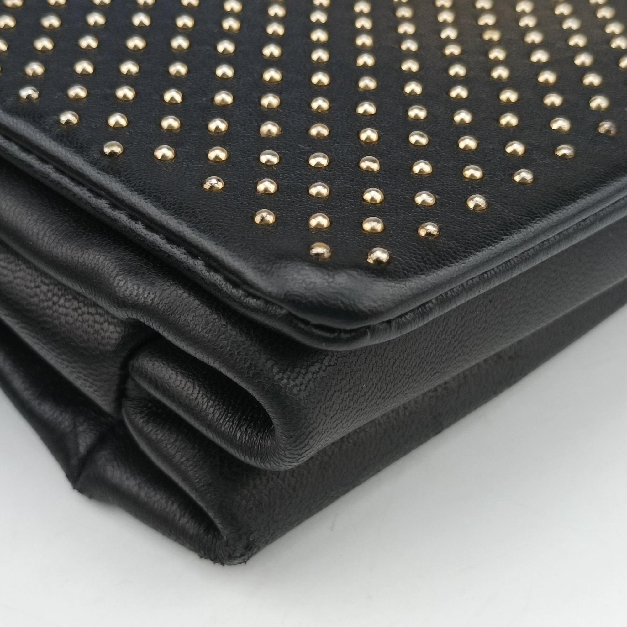 Secondhand VERSACE La Medusa Black Leather  shoulderbag | stylenewstar