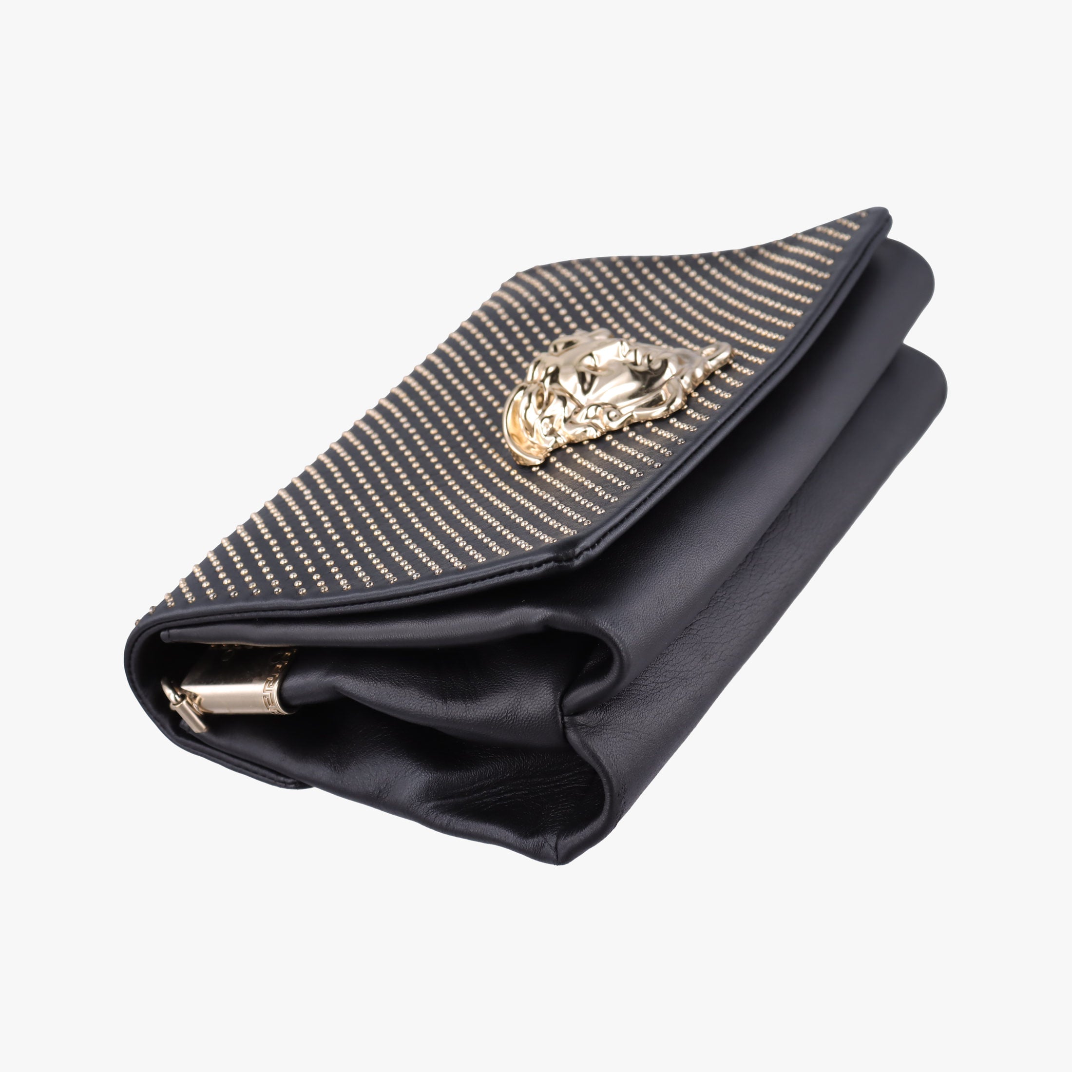 Secondhand VERSACE La Medusa Black Leather  shoulderbag | stylenewstar