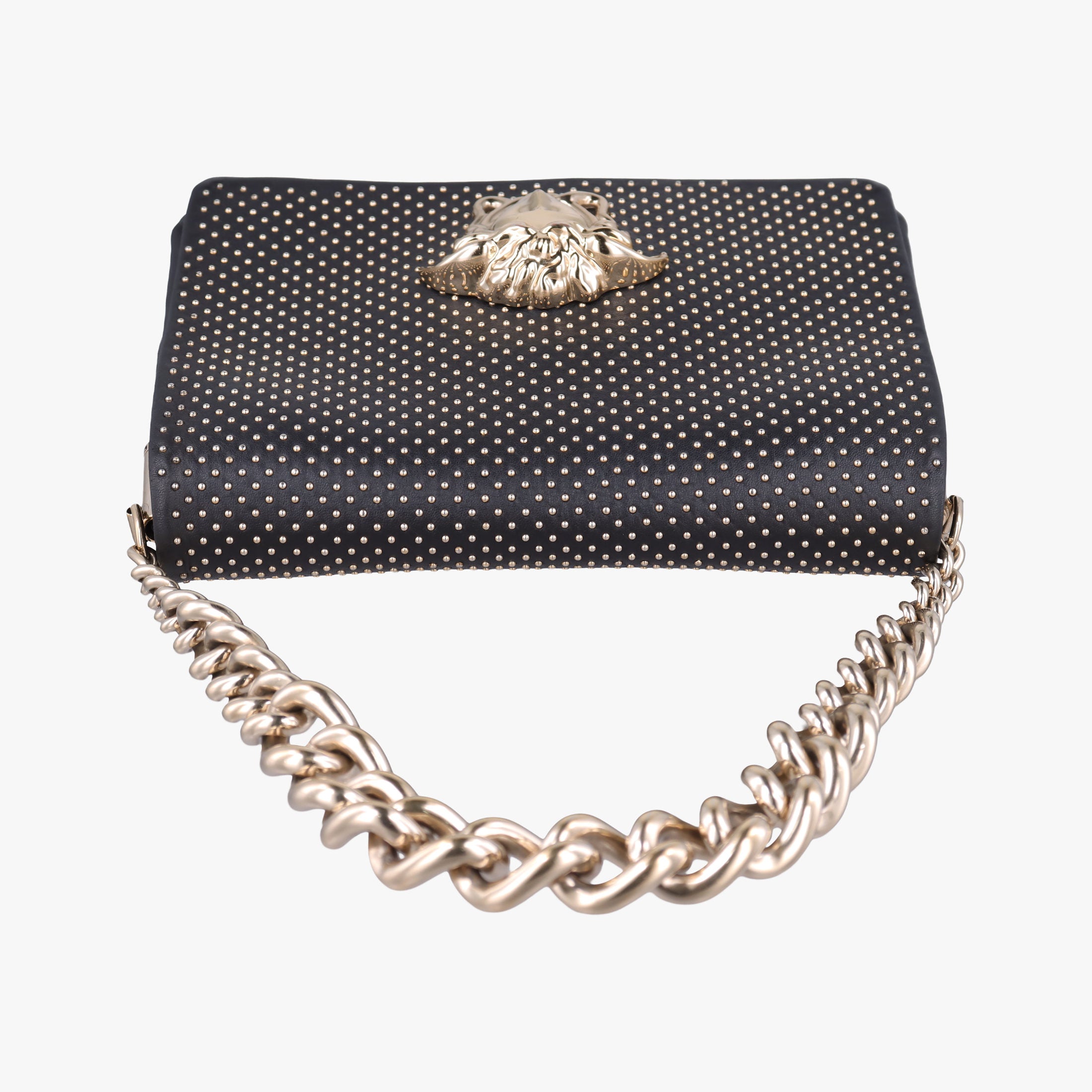 Secondhand VERSACE La Medusa Black Leather  shoulderbag | stylenewstar