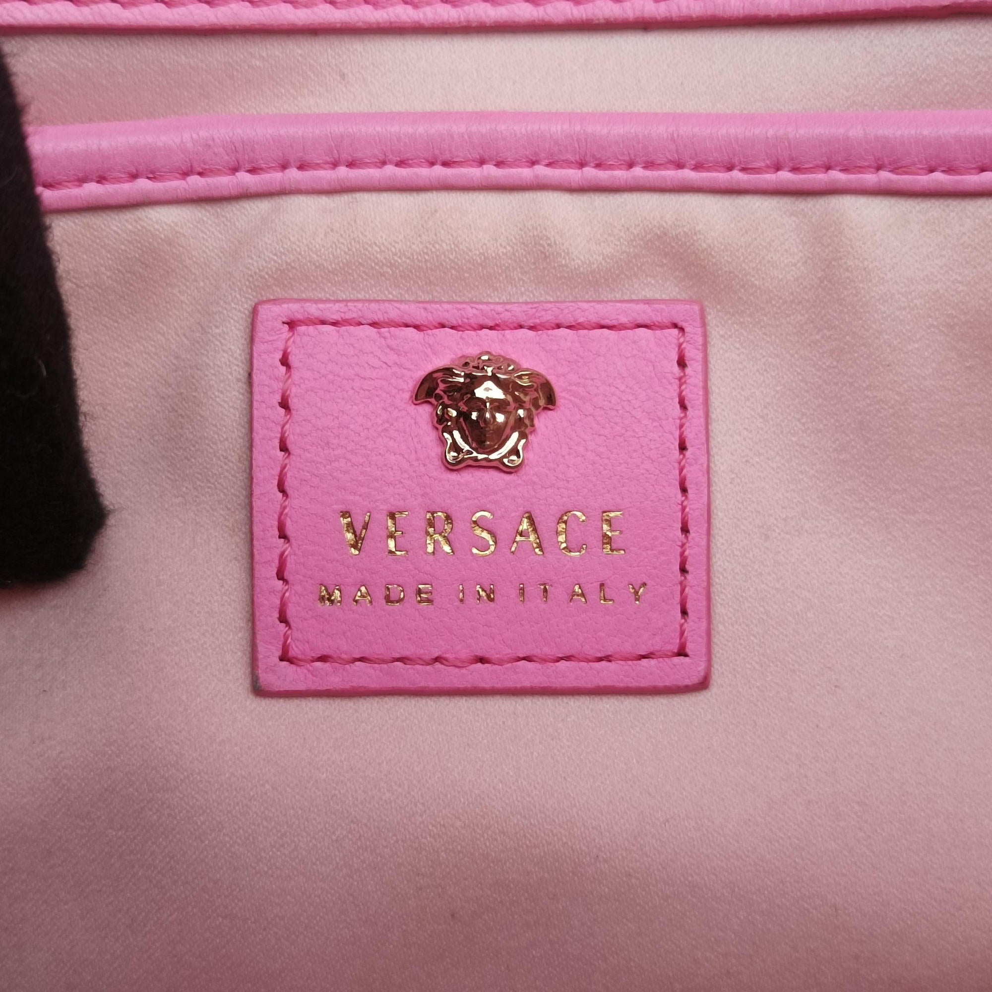 Pre-owned VERSACE Medusa Rose Patent  clutchbag | stylenewstar