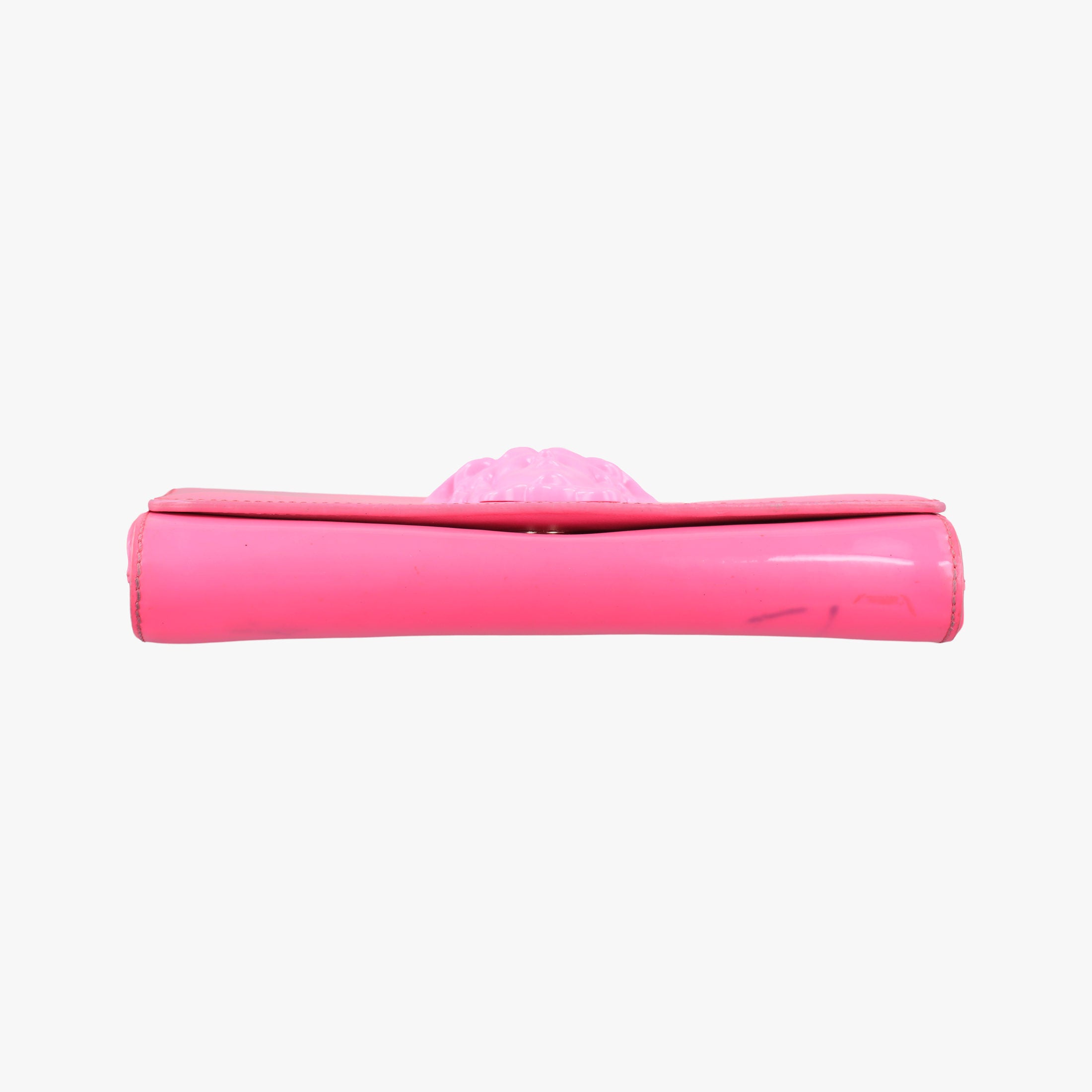 Pre-owned VERSACE Medusa Rose Patent  clutchbag | stylenewstar