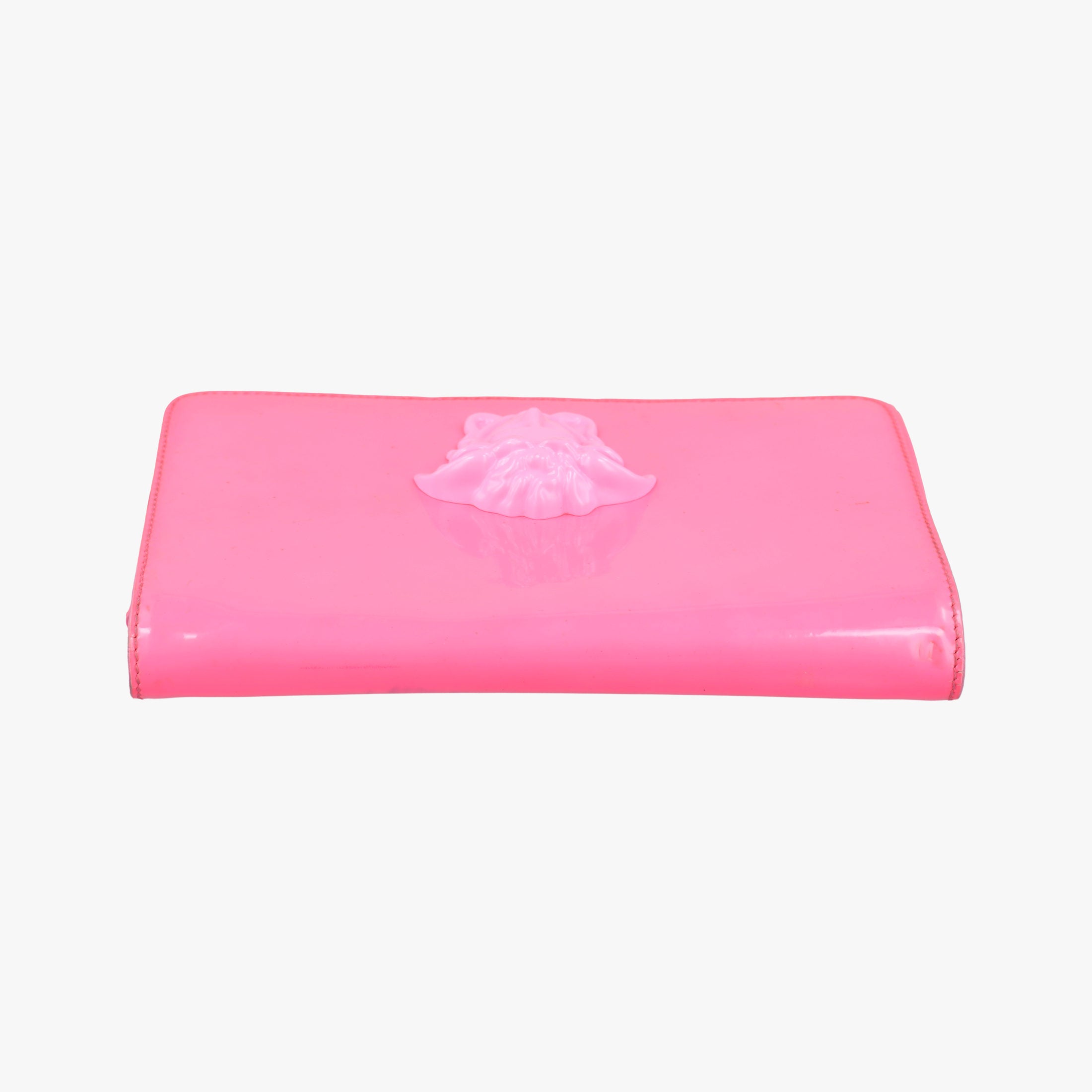 Pre-owned VERSACE Medusa Rose Patent  clutchbag | stylenewstar