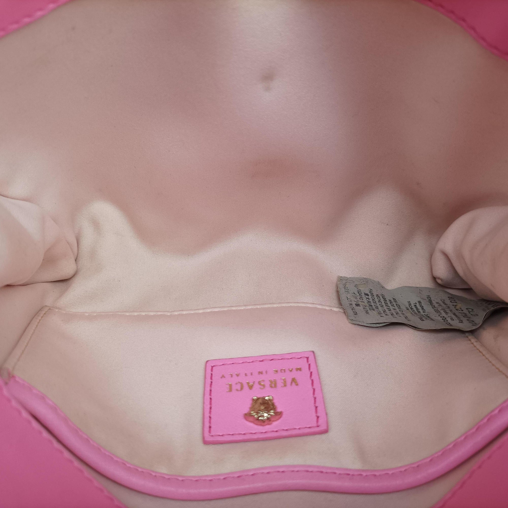 Pre-owned VERSACE Medusa Rose Patent  clutchbag | stylenewstar