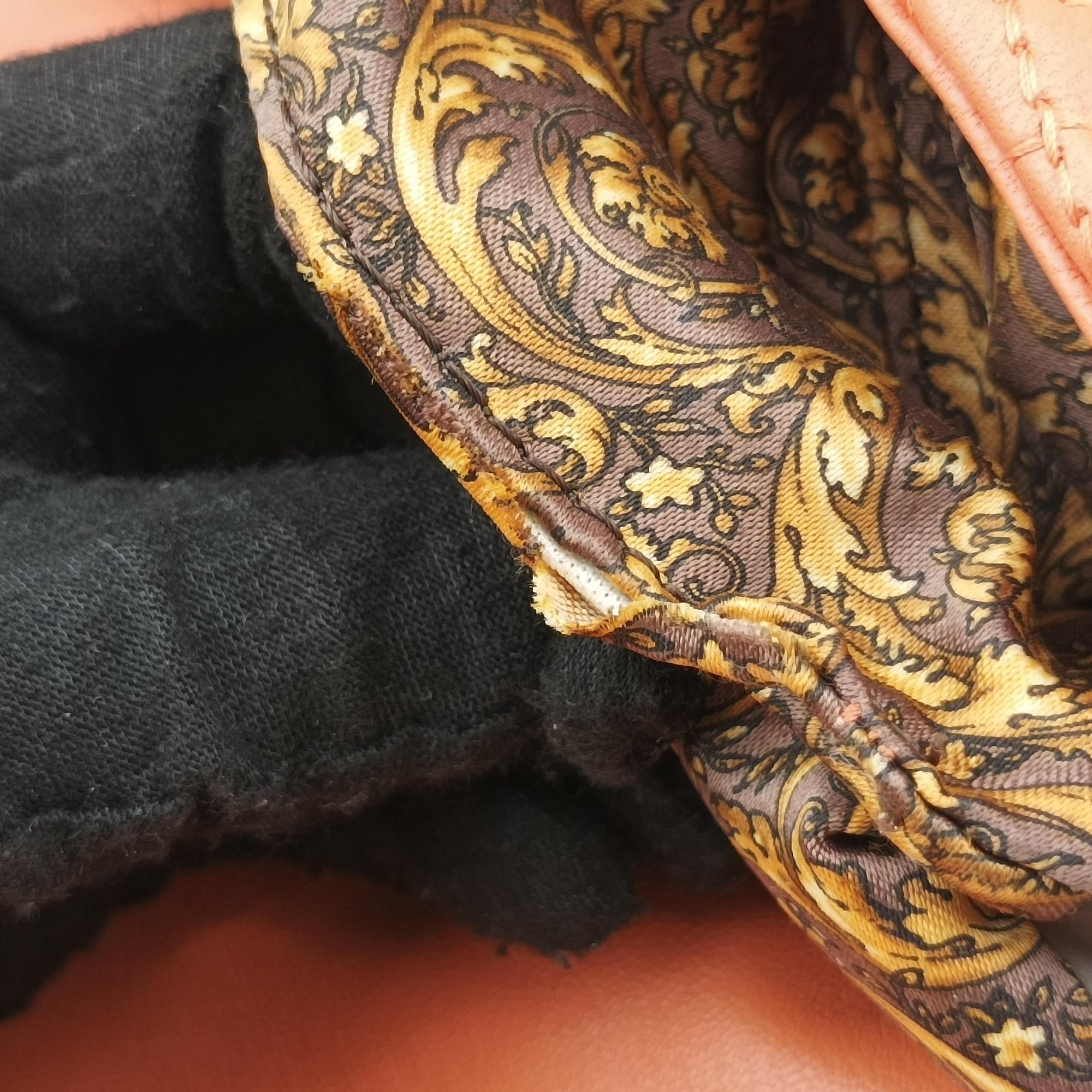 Pre-owned VERSACE Vanitas Medusa Orange leather  shoulderbag | stylenewstar
