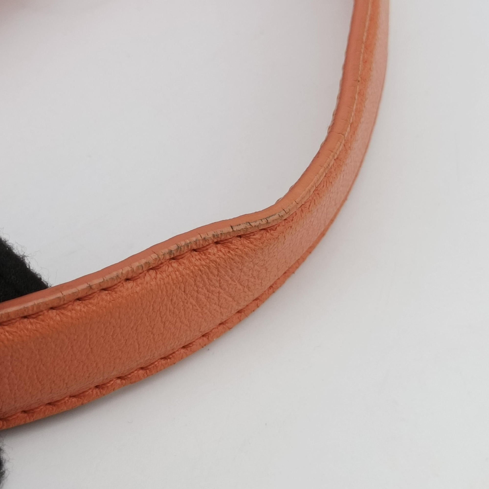 Pre-owned VERSACE Vanitas Medusa Orange leather  shoulderbag | stylenewstar