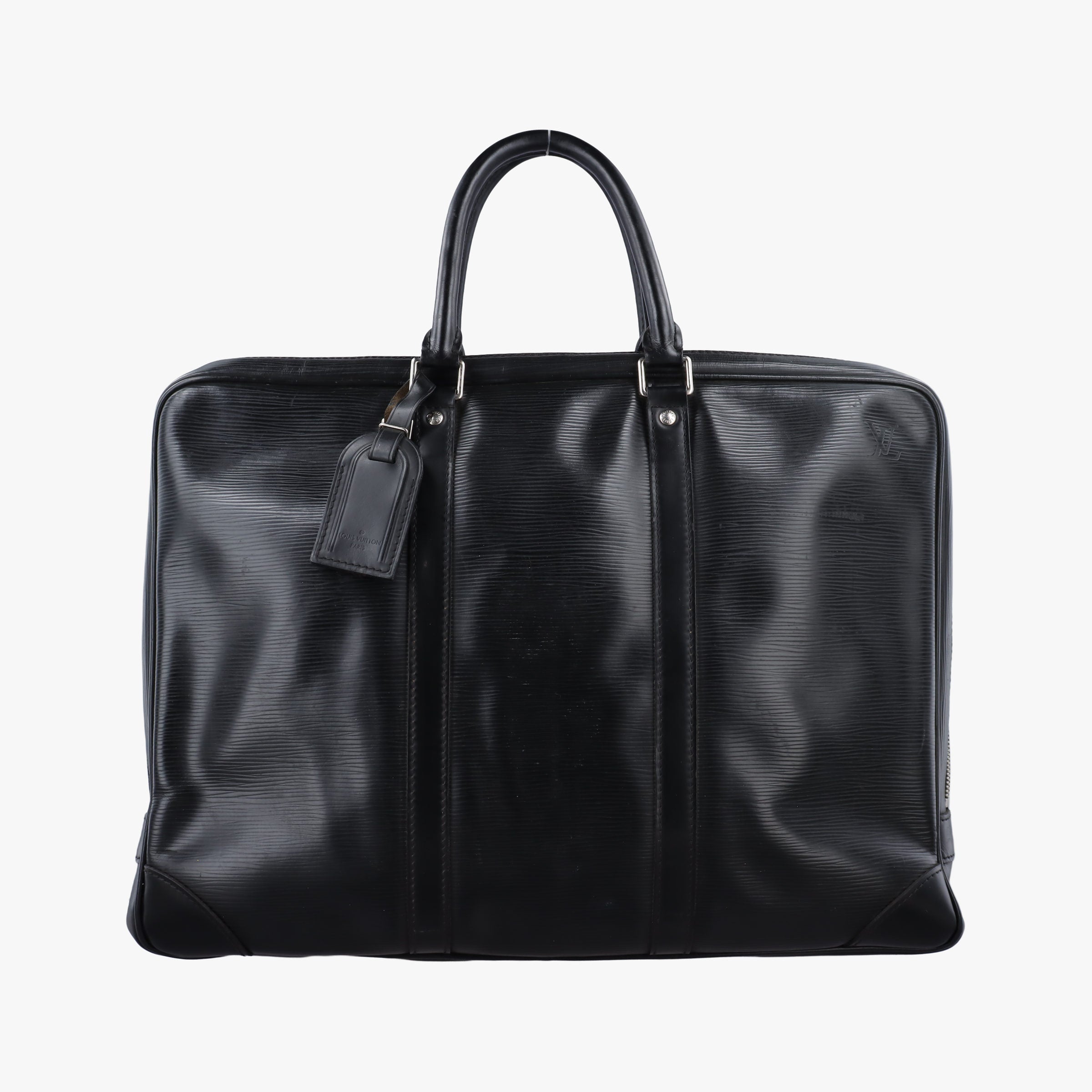 Pre-owned Louis Vuitton Porto Document Voyage Black Epi M59162 handbag | stylenewstar