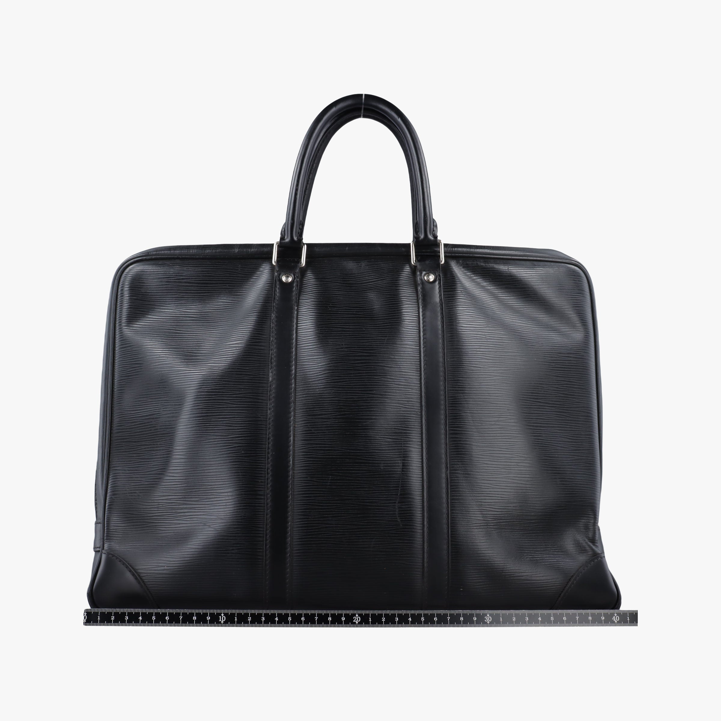 Pre-owned Louis Vuitton Porto Document Voyage Black Epi M59162 handbag | stylenewstar