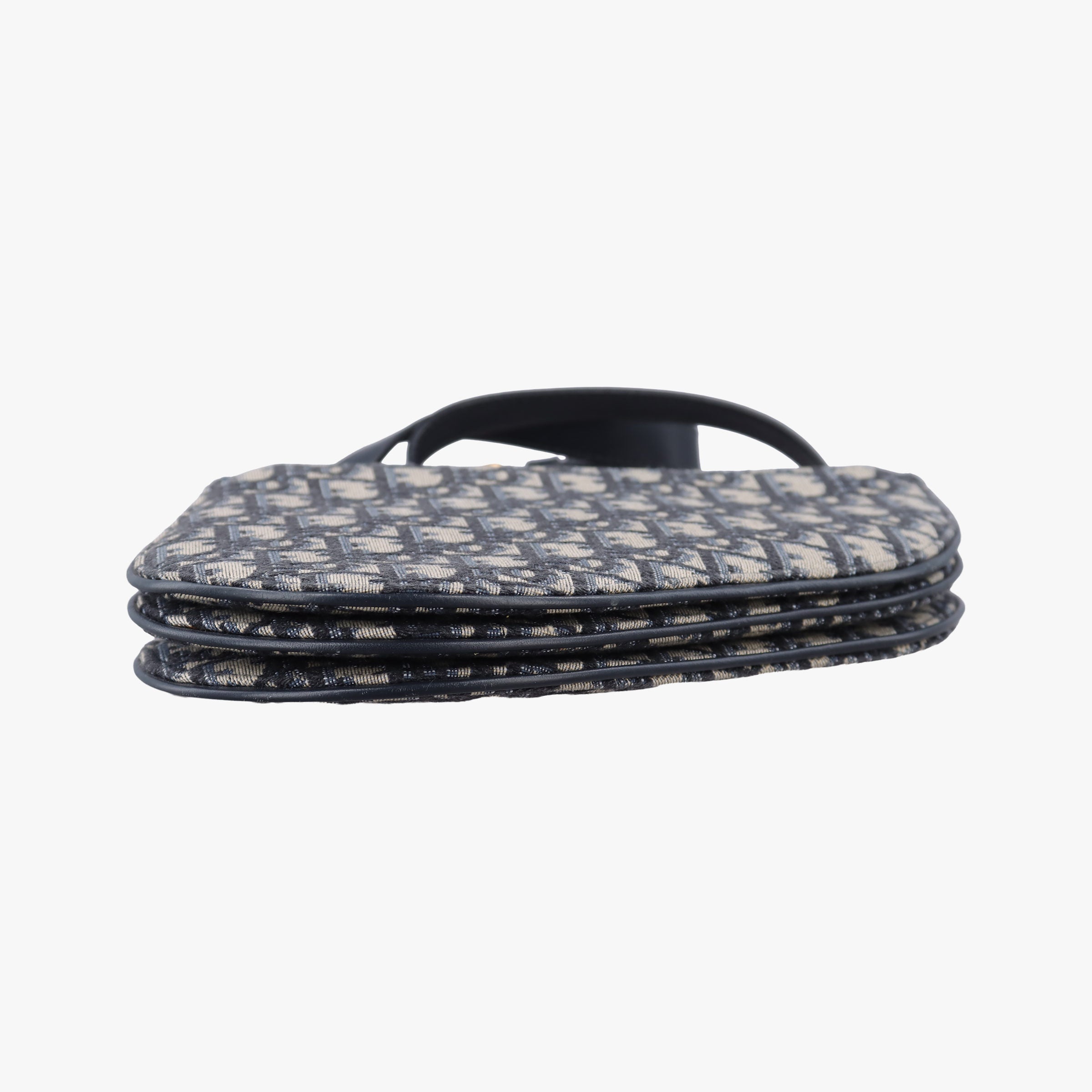 Vintage Christian Dior Saddle Navy×Gray Jacquard  shoulderbag | stylenewstar