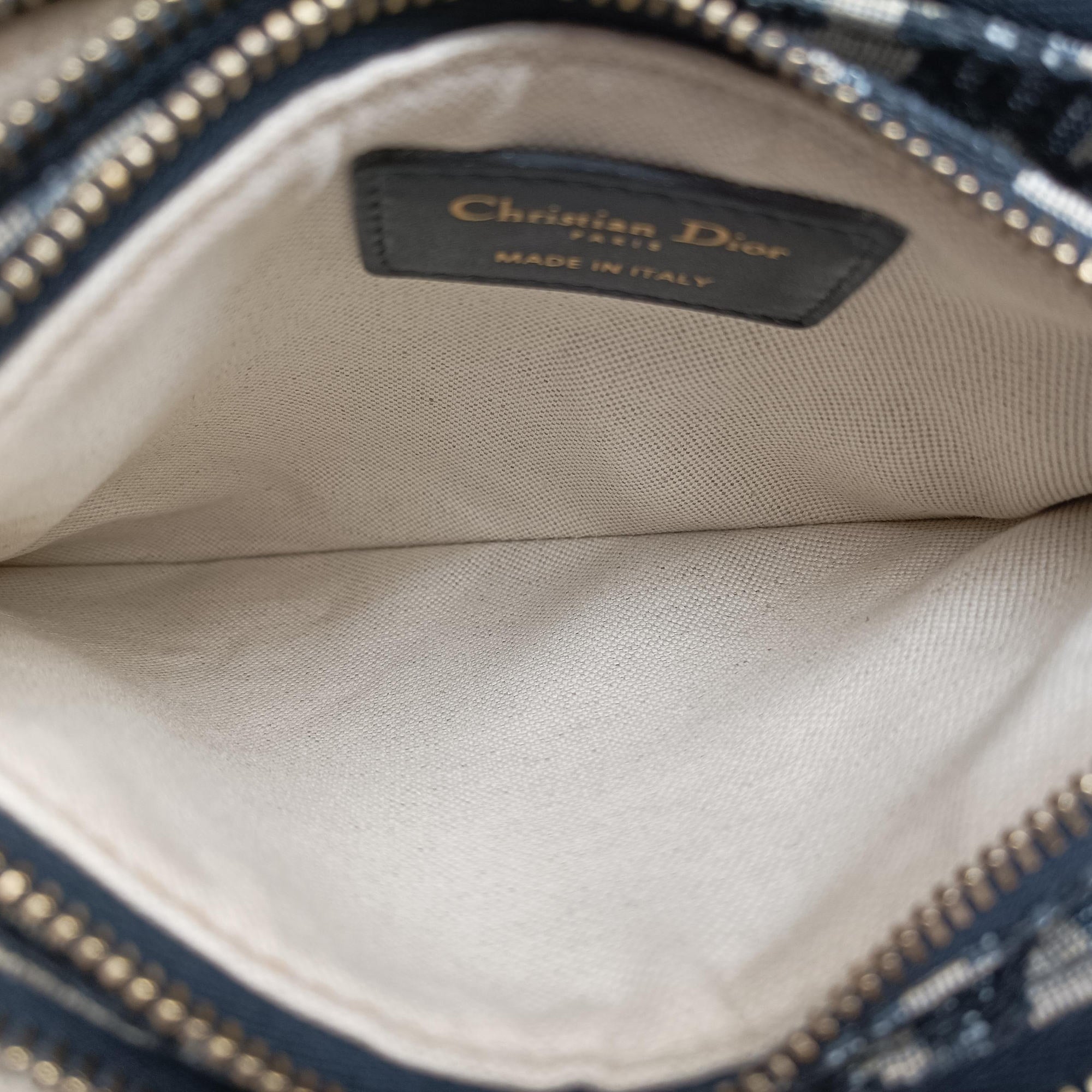 Vintage Christian Dior Saddle Navy×Gray Jacquard  shoulderbag | stylenewstar