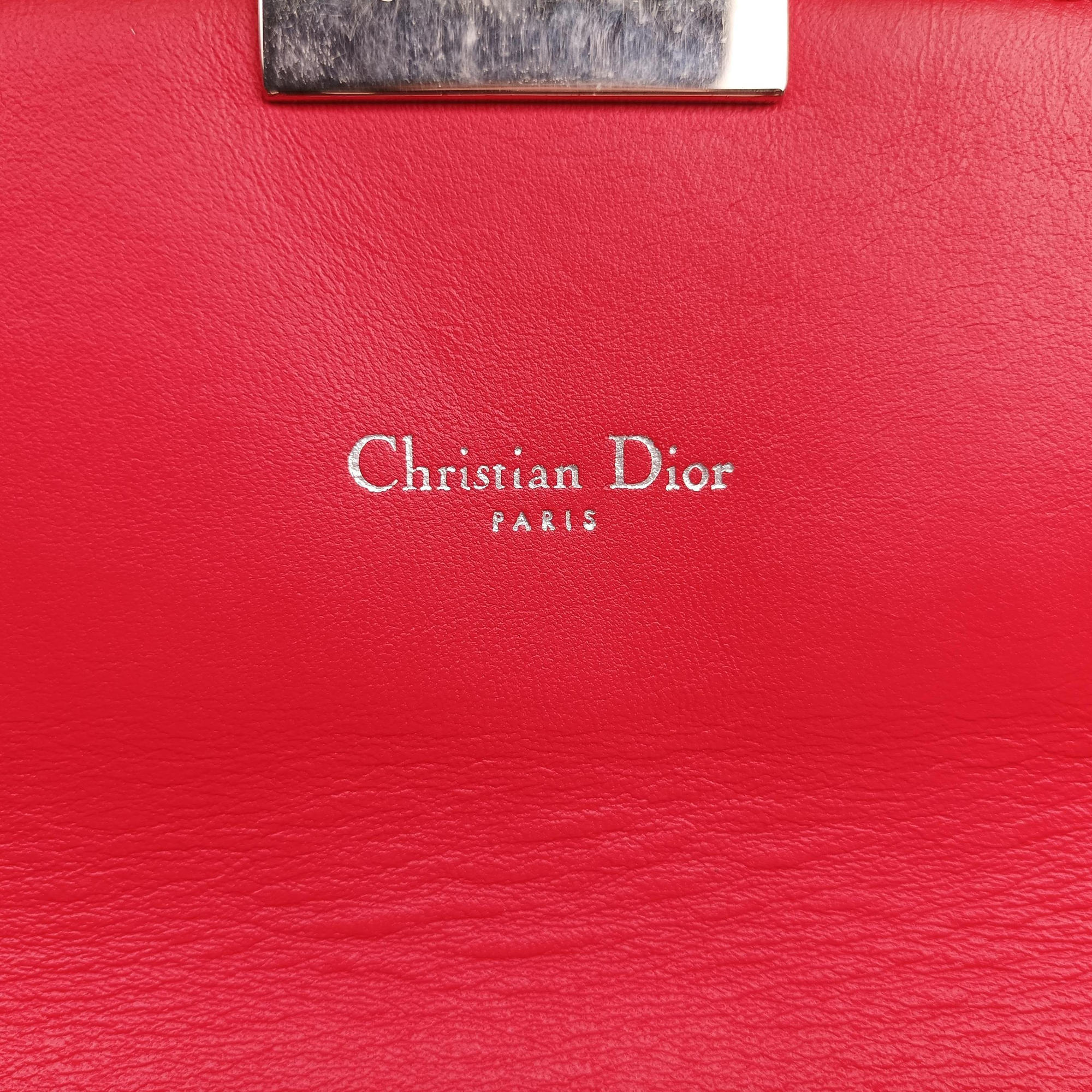 Pre-owned Christian Dior Miss Dior CANNAGE New Lock Rose lambskin  shoulderbag | stylenewstar