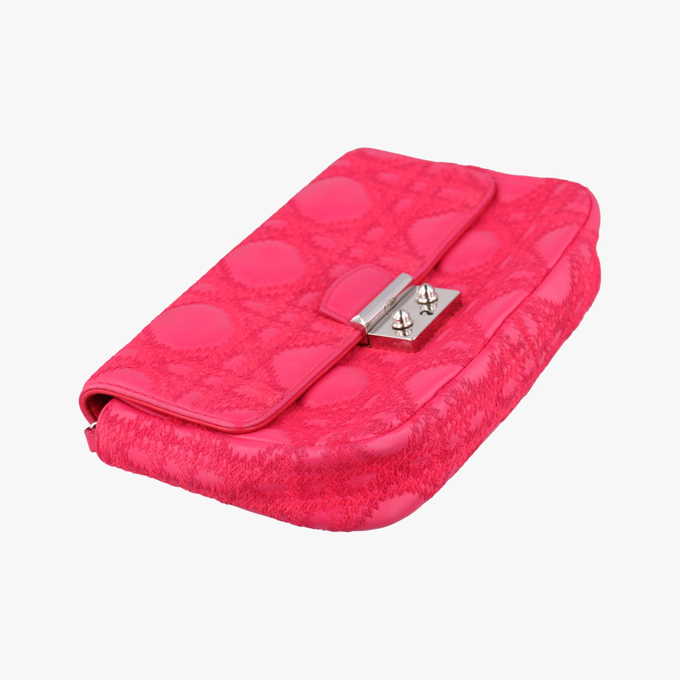 Pre-owned Christian Dior Miss Dior CANNAGE New Lock Rose lambskin  shoulderbag | stylenewstar