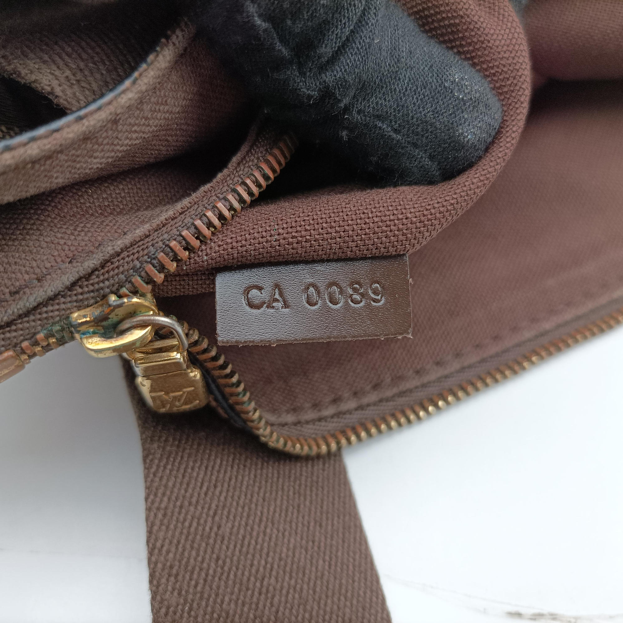 Pre-owned Louis Vuitton Cabas Bobur EBENE Damier Canvas N52006 handbag | stylenewstar