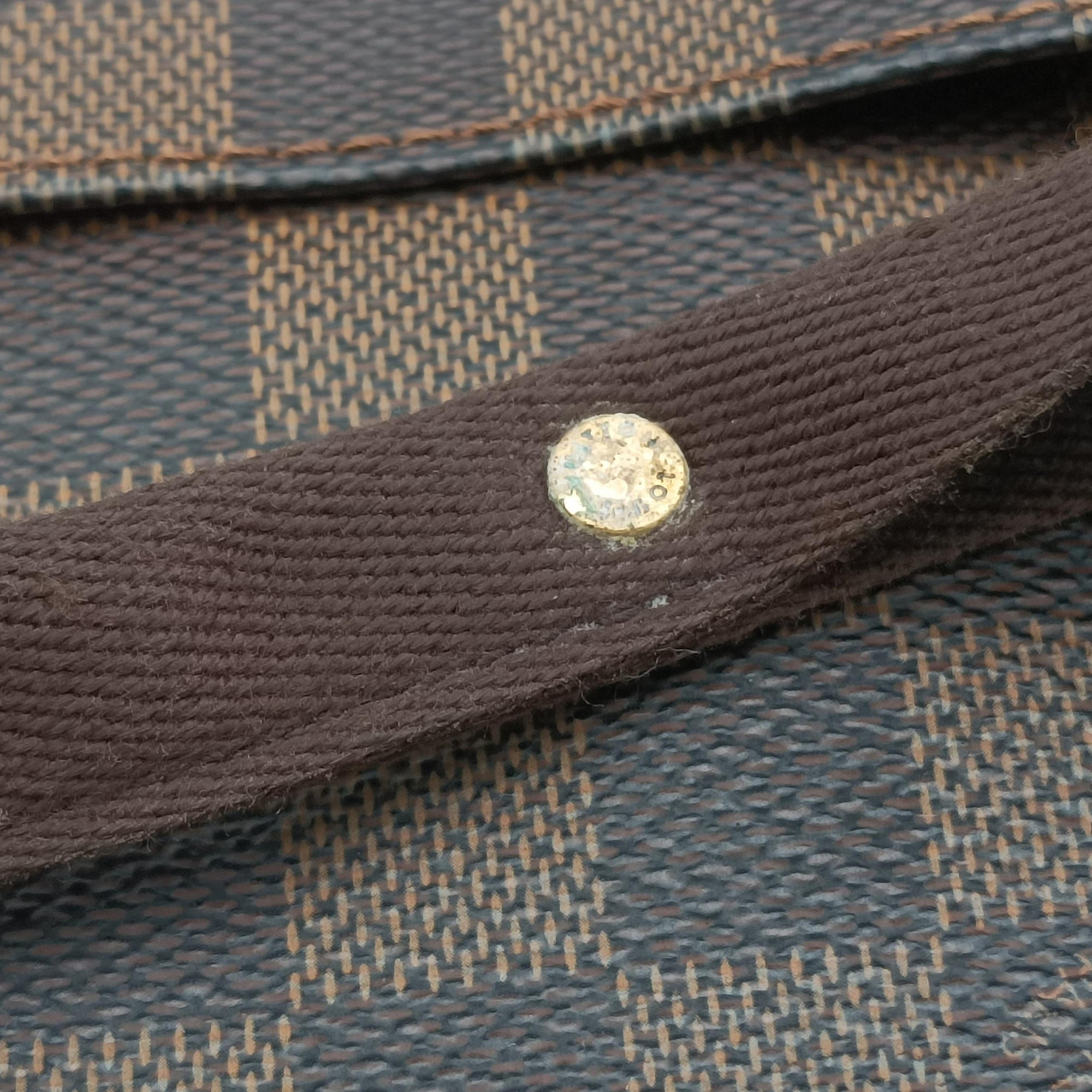 Pre-owned Louis Vuitton Cabas Bobur EBENE Damier Canvas N52006 handbag | stylenewstar