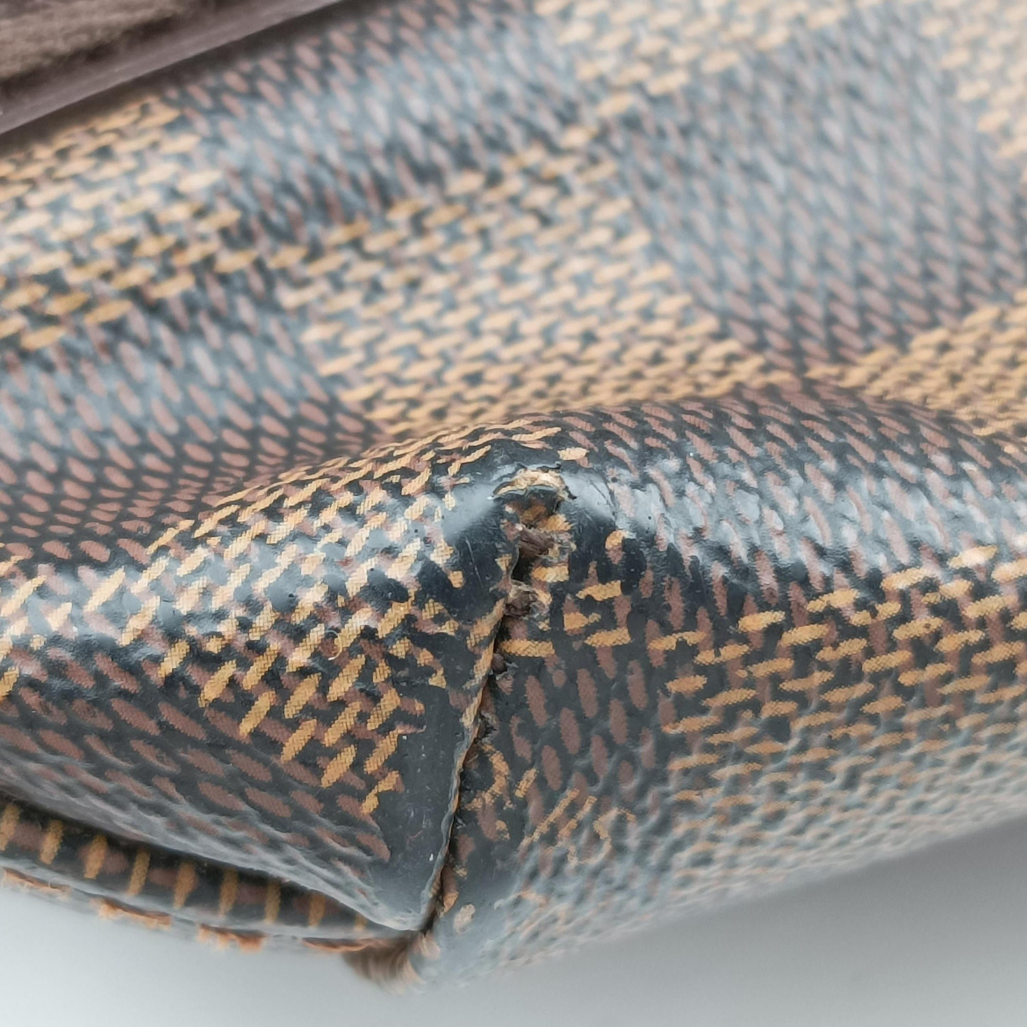 Pre-owned Louis Vuitton Cabas Bobur EBENE Damier Canvas N52006 handbag | stylenewstar
