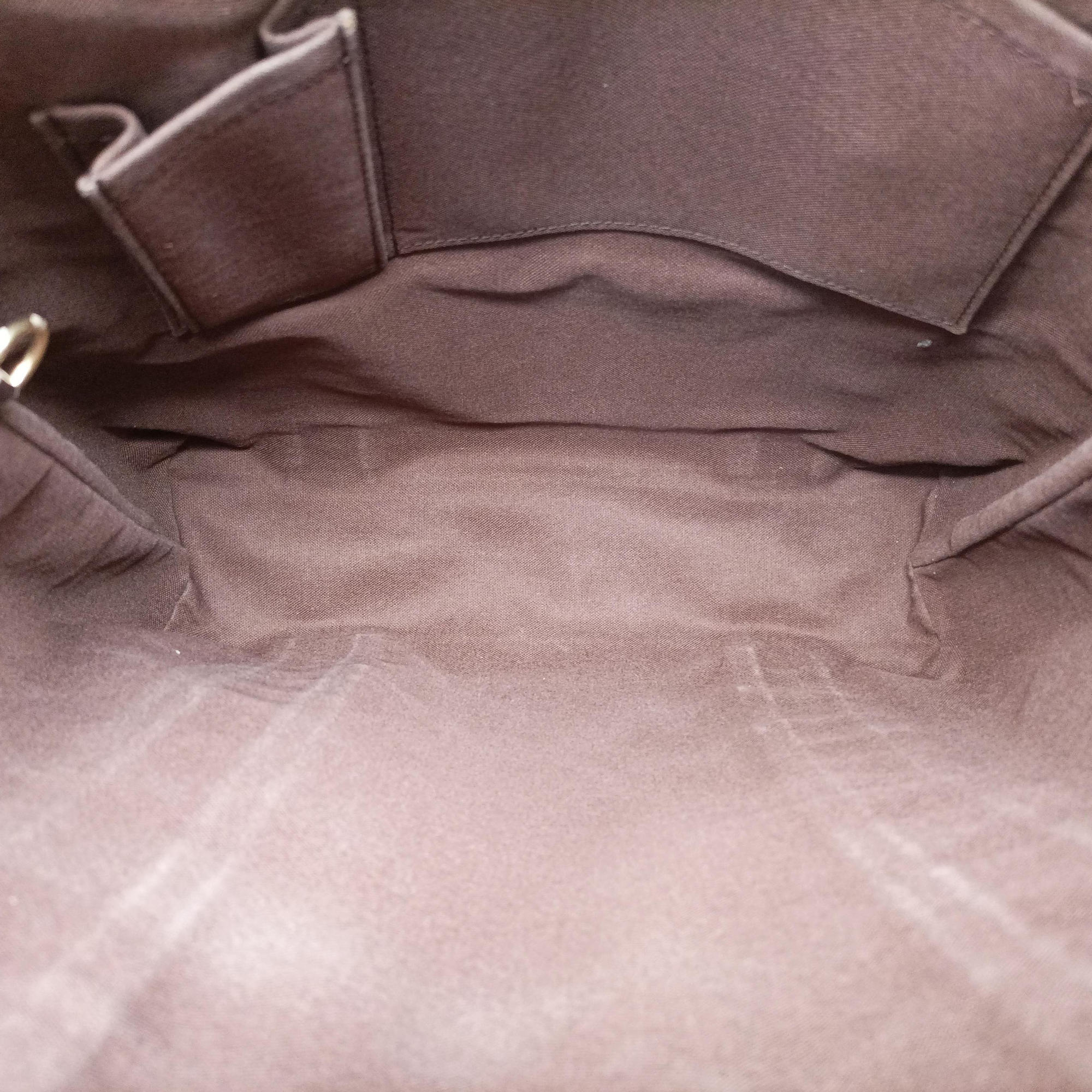 Pre-owned Louis Vuitton Cabas Bobur EBENE Damier Canvas N52006 handbag | stylenewstar