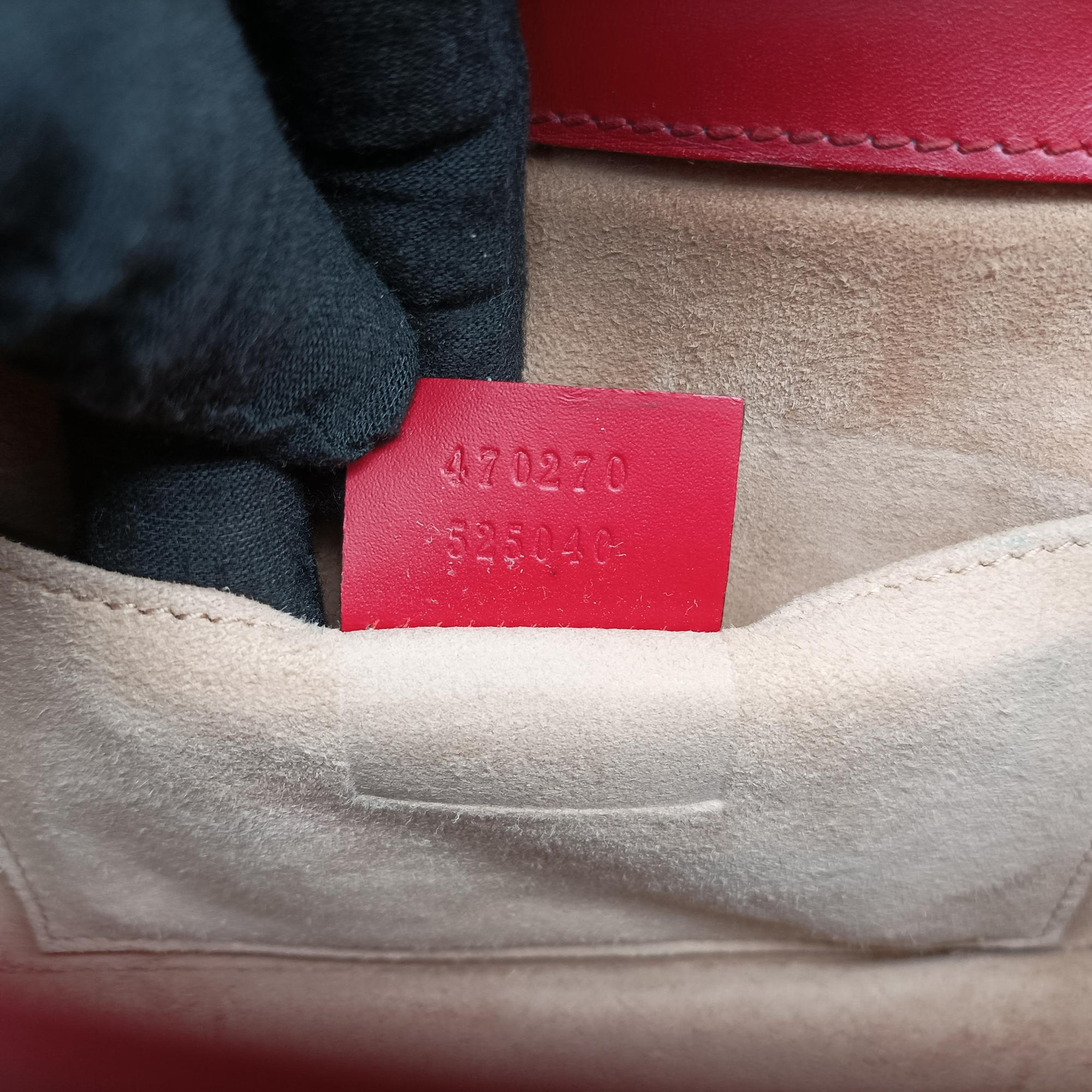 Pre-owned Gucci Sylvie Red×navy Leather 470270 shoulderbag | stylenewstar