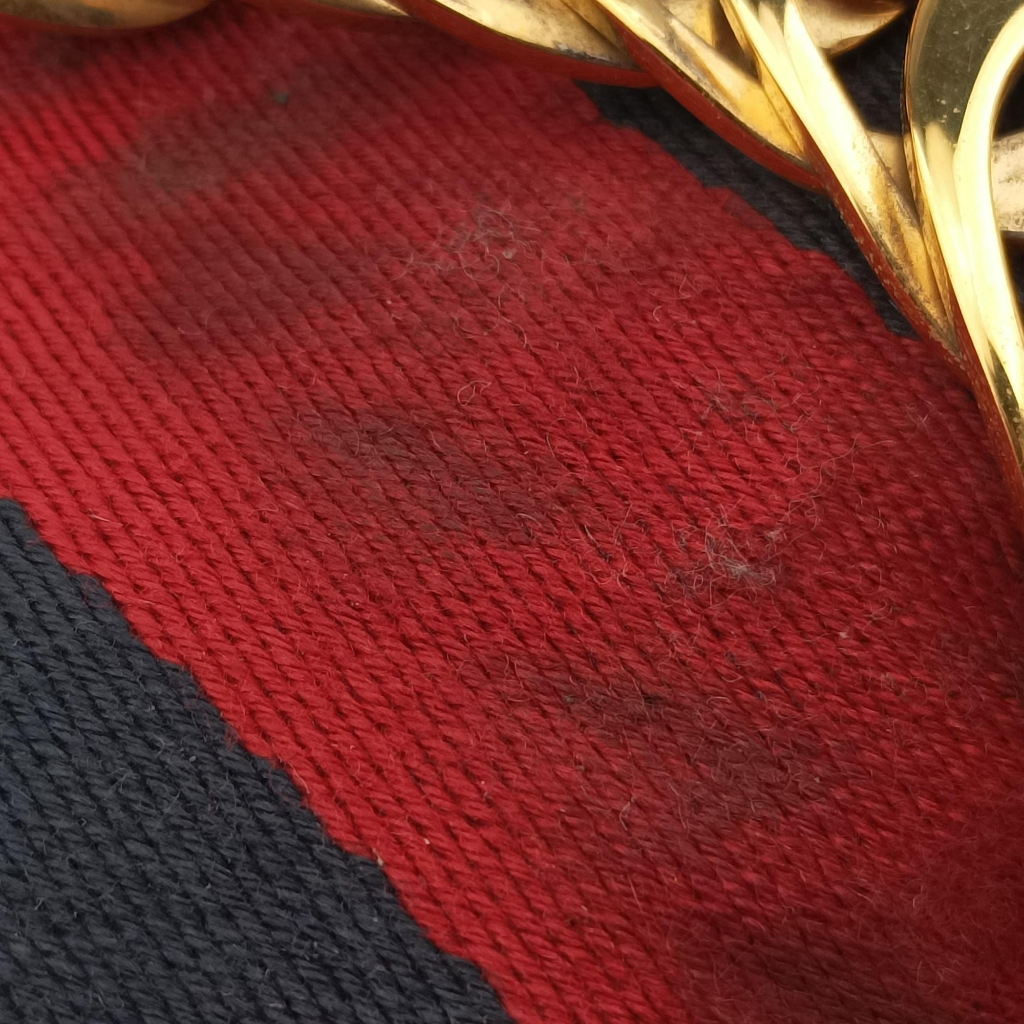 Pre-owned Gucci Sylvie Red×navy Leather 470270 shoulderbag | stylenewstar