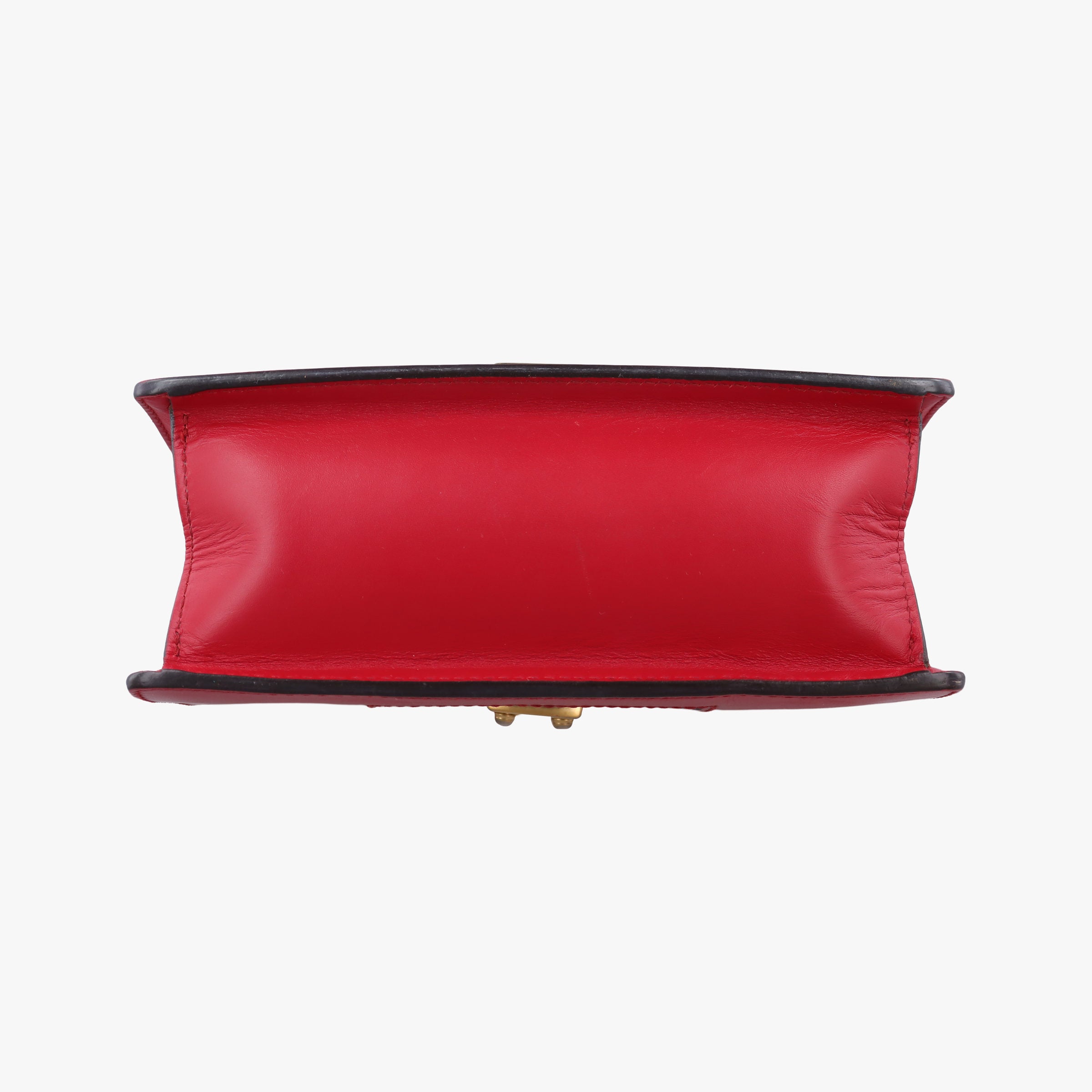 Pre-owned Gucci Sylvie Red×navy Leather 470270 shoulderbag | stylenewstar