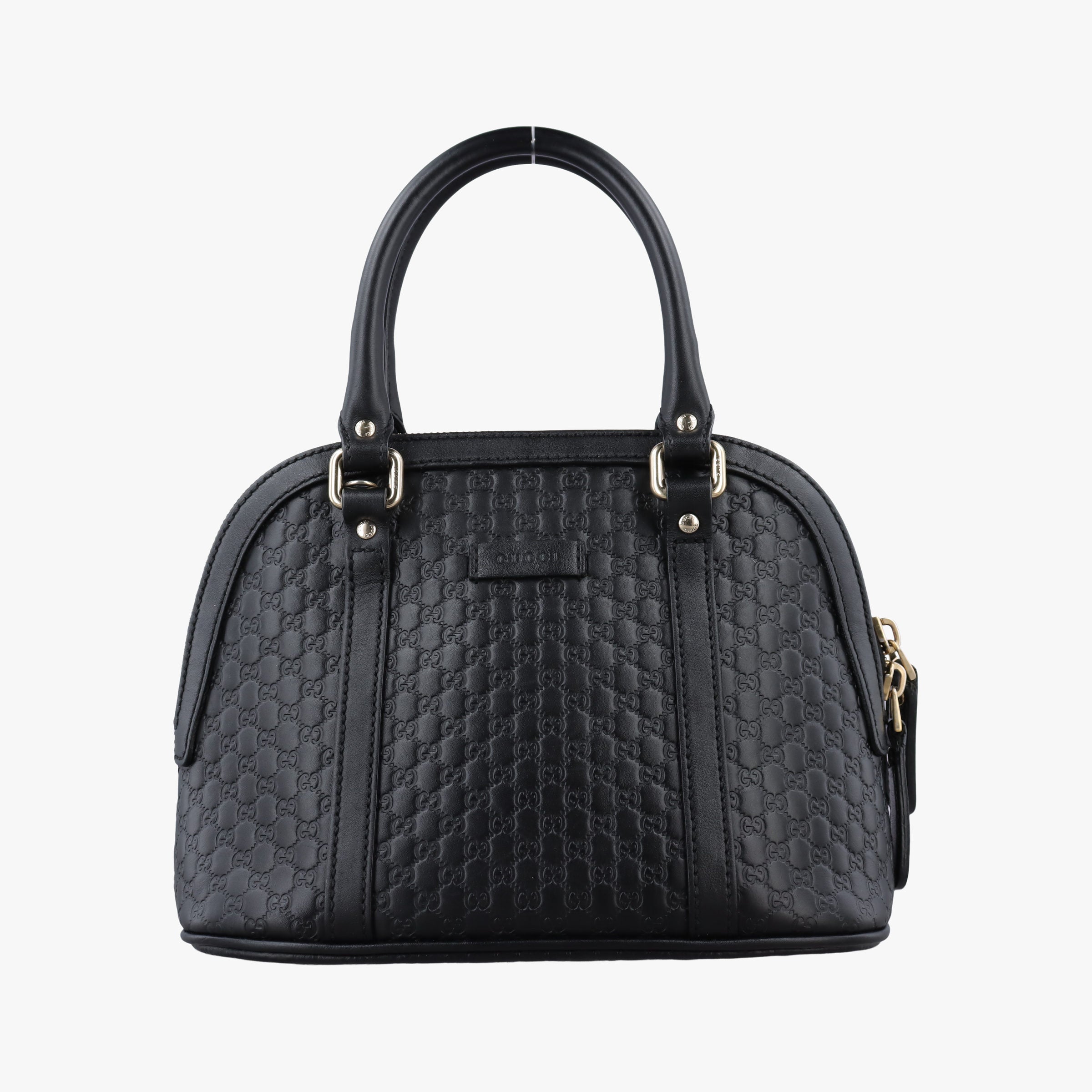 Pre-owned Gucci Microguccissima Black Leather 449654 handbag | stylenewstar