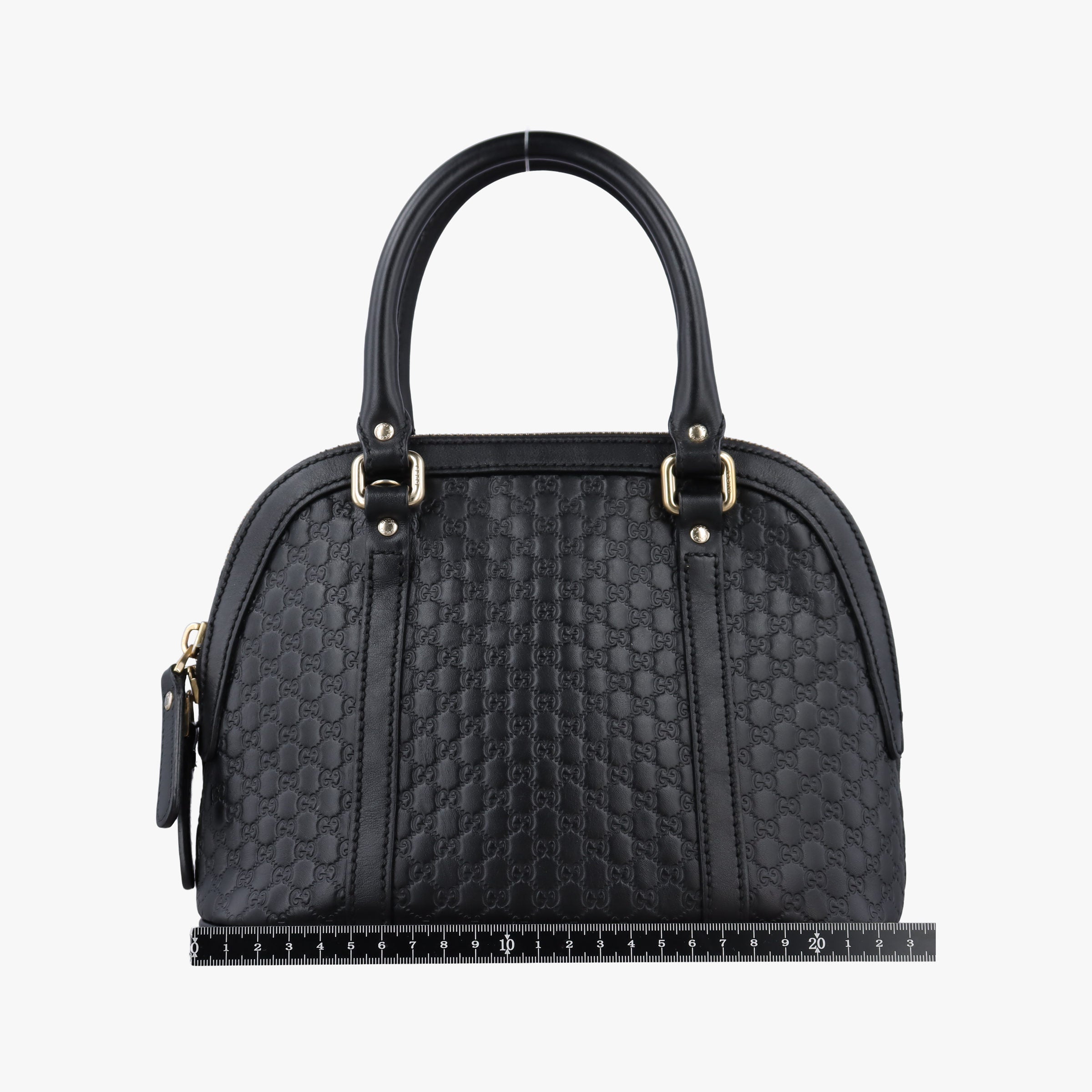 Pre-owned Gucci Microguccissima Black Leather 449654 handbag | stylenewstar