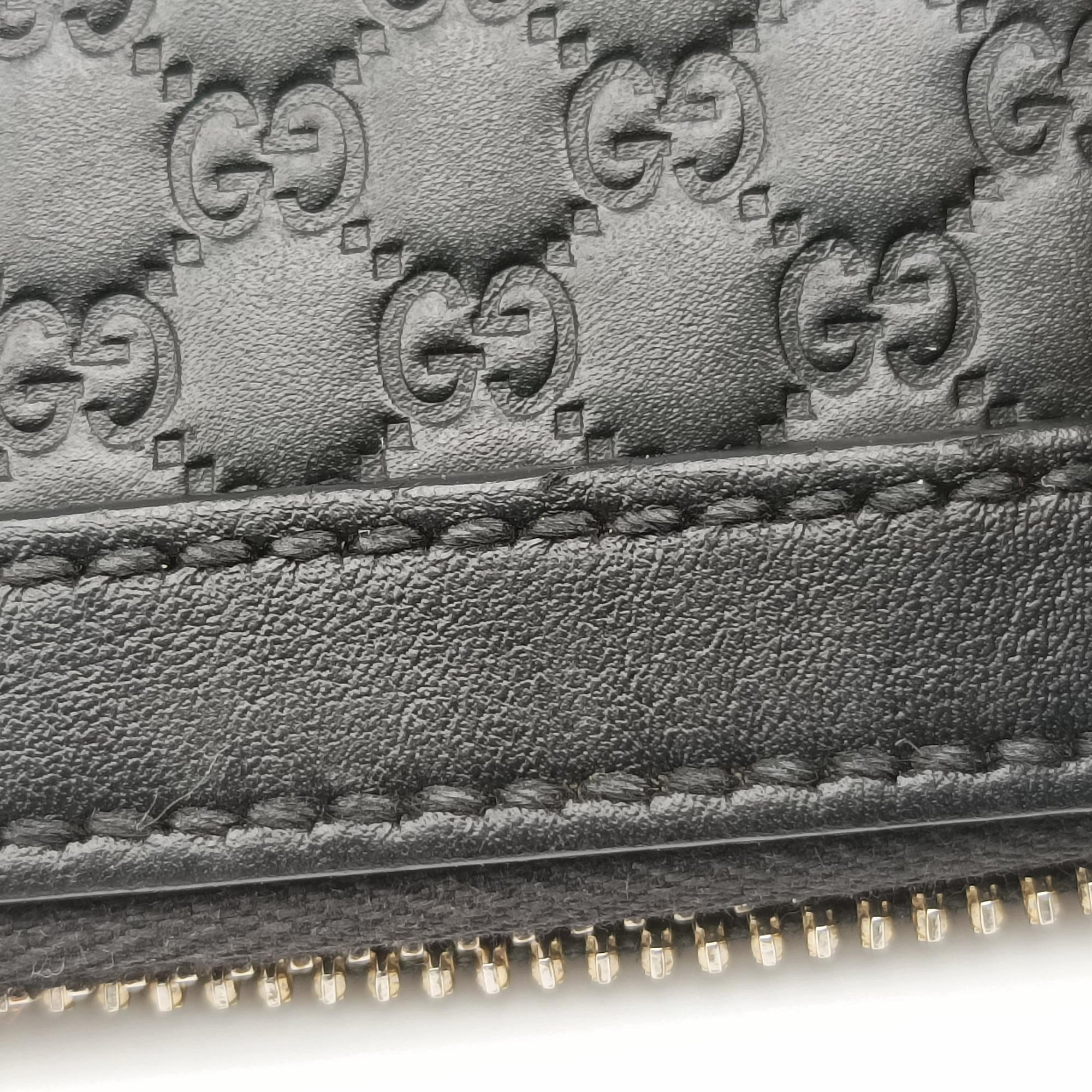 Pre-owned Gucci Microguccissima Black Leather 449654 handbag | stylenewstar